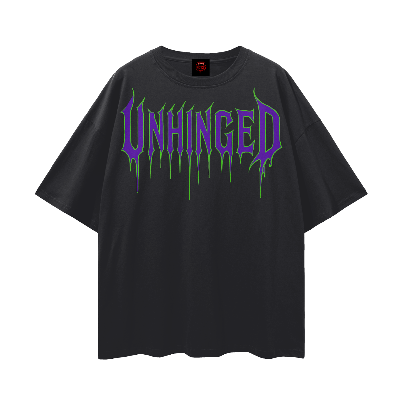 T shirt unisex purple unhinged  Streetwear Loose Drop Shoulder T-Shirt