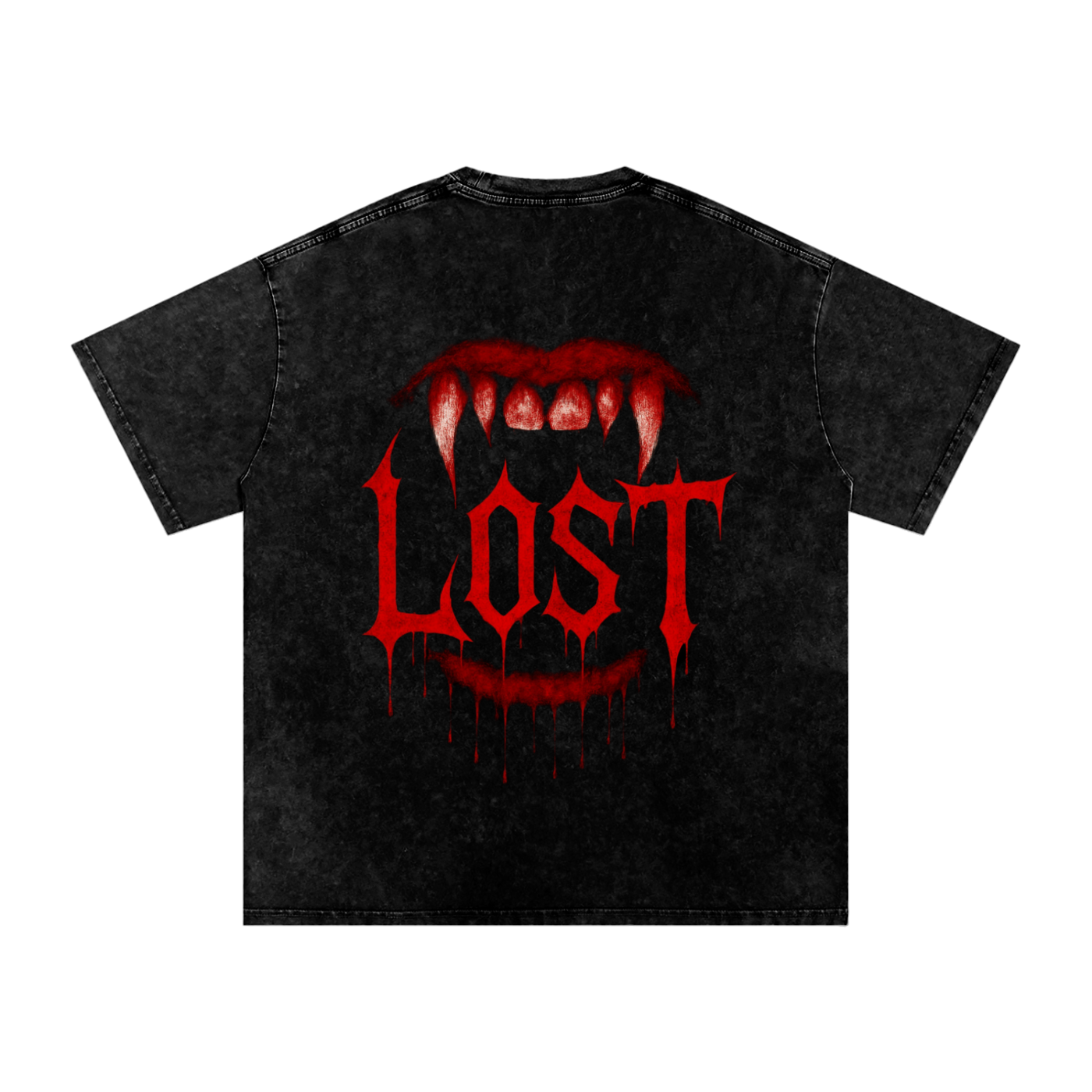 T shirt - unisex  Lost Jakmogs oversized  Tee   (Acid Wash)Oversize T-Shirt - 250 GSM