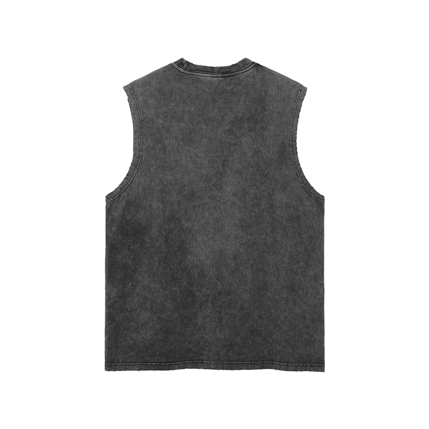 Tank top- unisex RED UNHINGED .          Snow Washed Frayed Hem Tank Top
