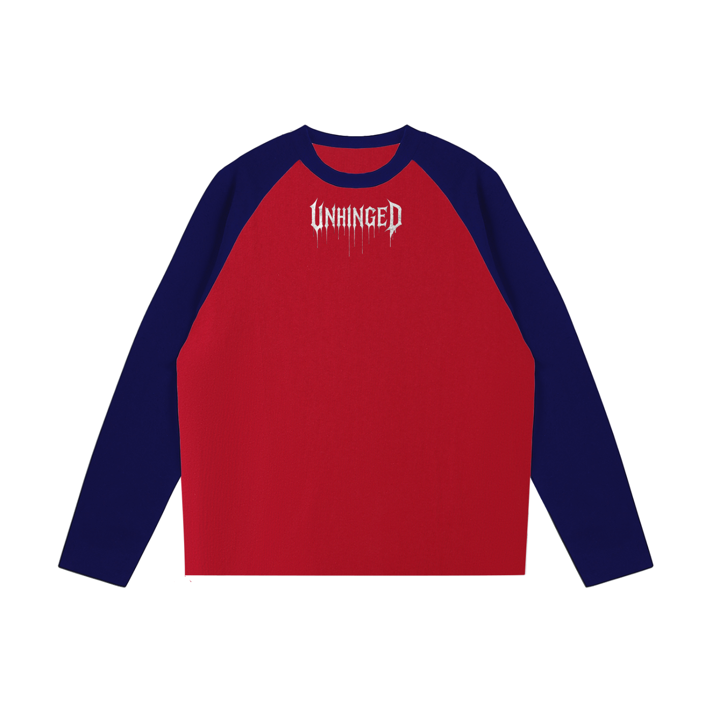 Sleeve white unhinged spider unisex Color-Blocked Raglan Long-Sleeve T-Shirt