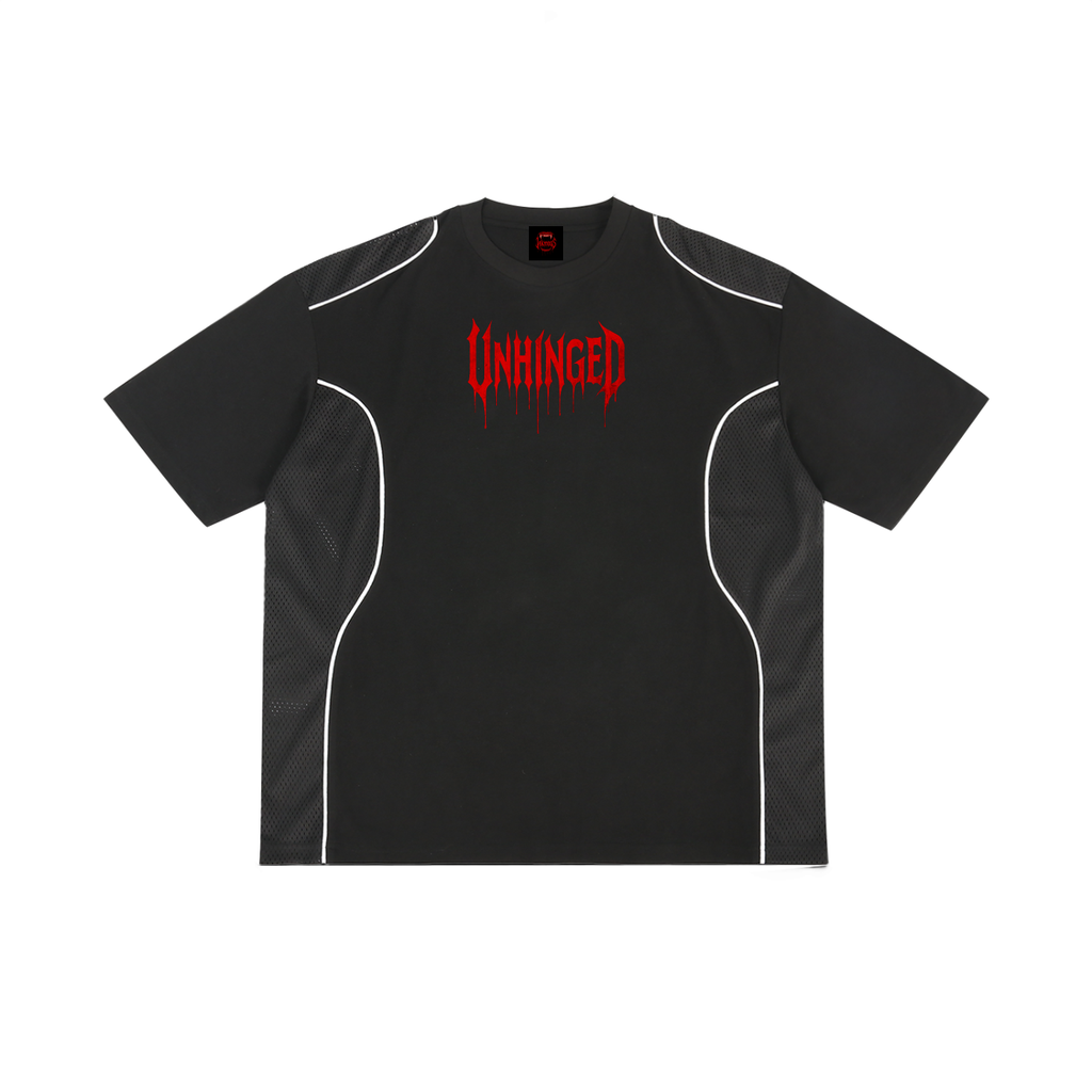 Unhinged unisex  Contrast Piped Panel T-Shirt