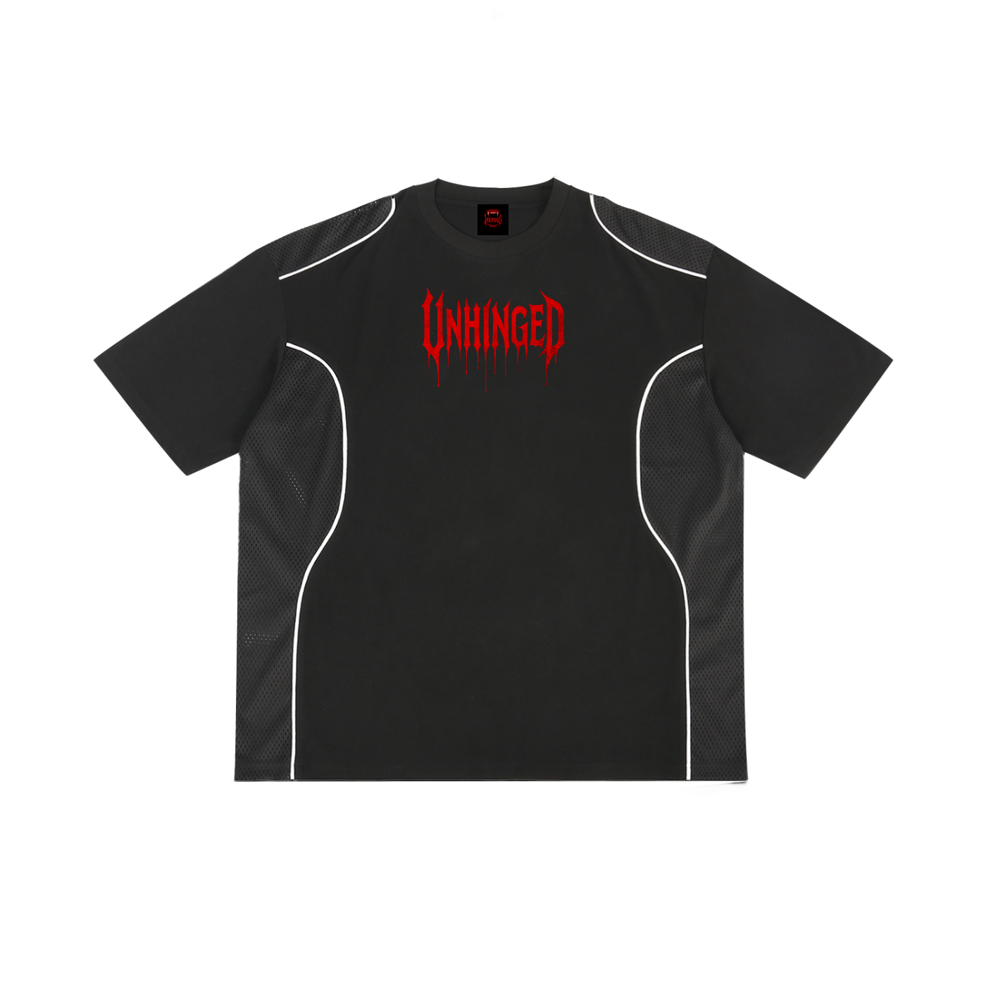 Unhinged unisex  Contrast Piped Panel T-Shirt