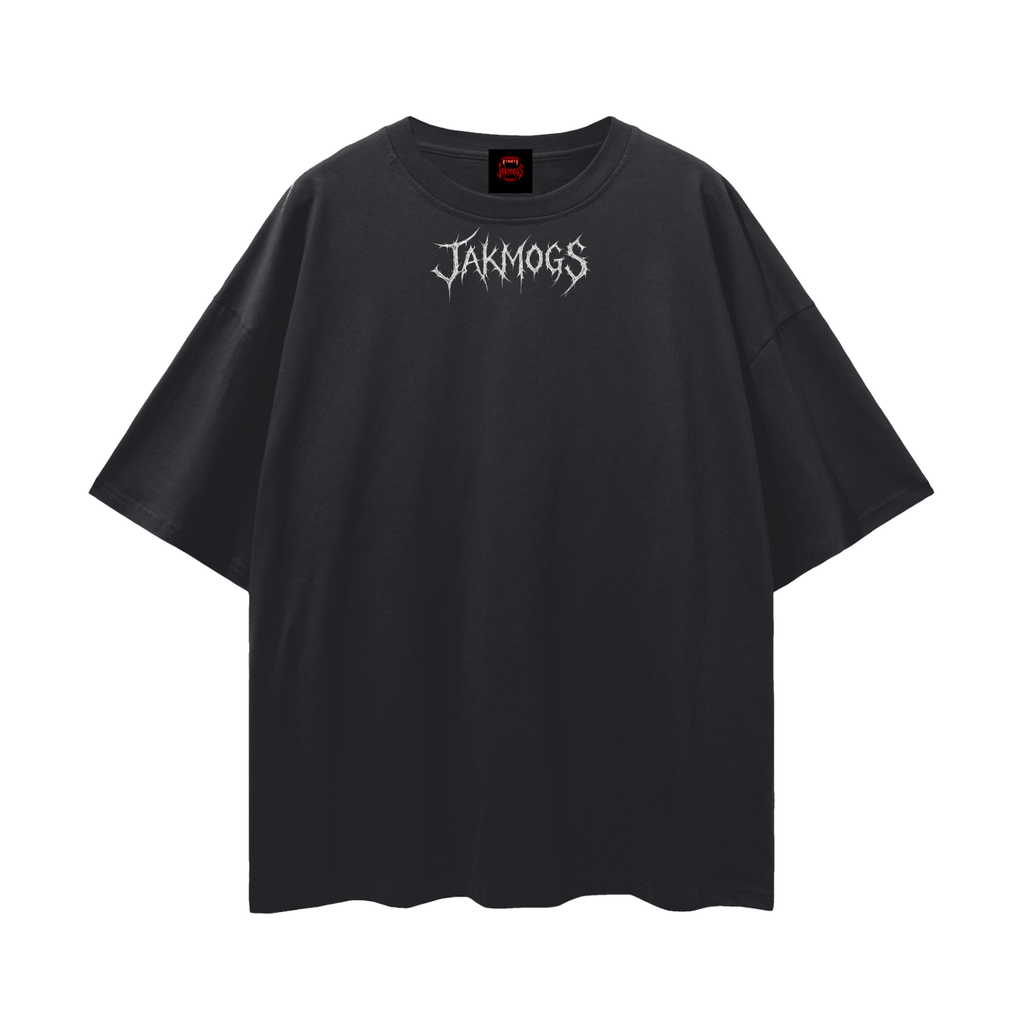 Top jakmogs x cross.            Streetwear Loose Drop Shoulder T-Shirt