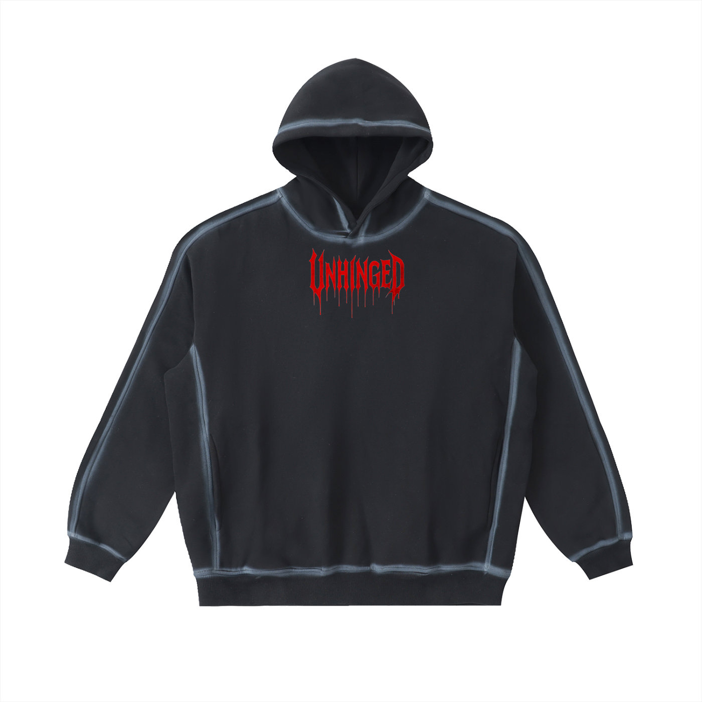 Hoodie unisex  Unhinged red Sunfaded Edge Fleece Hoodie