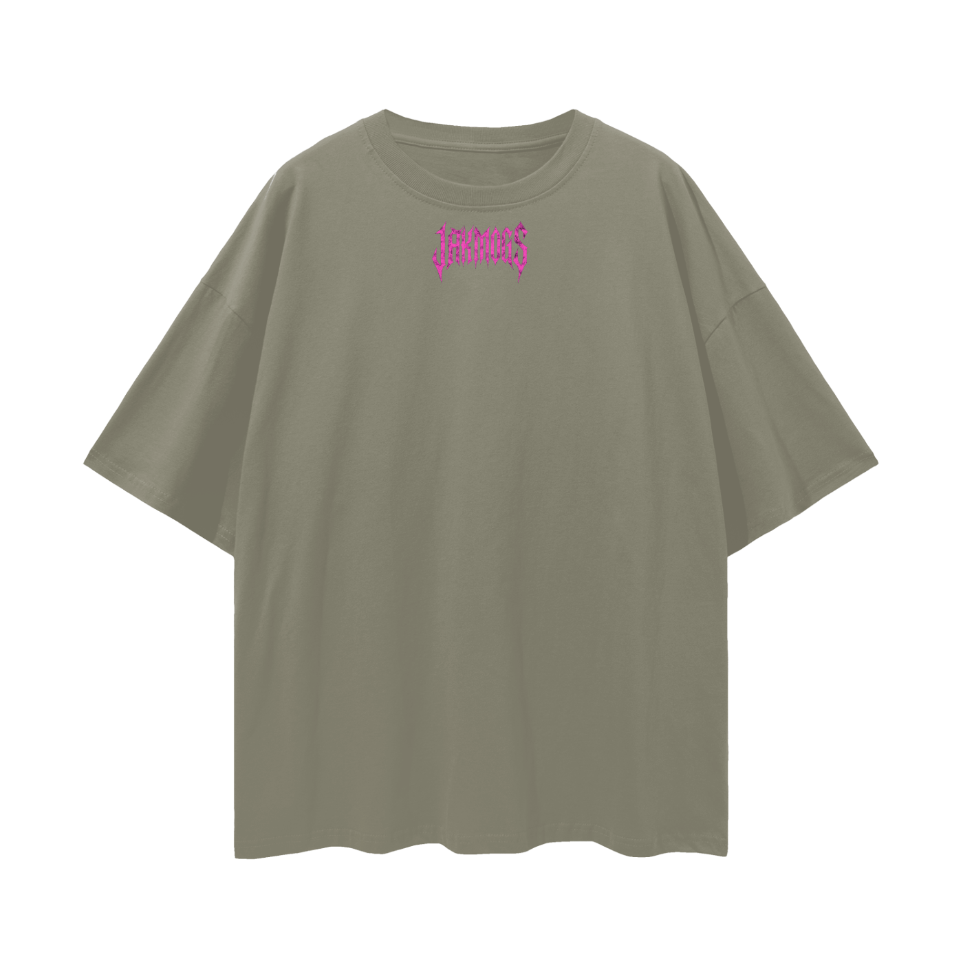 Top simple pink jakmogs.     Streetwear Loose Drop Shoulder T-Shirt