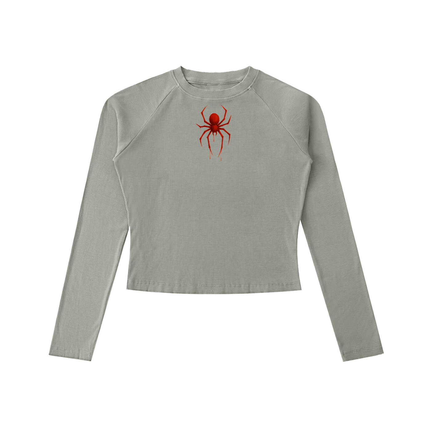 Dyed Washed Raglan Long Sleeve Slim T-Shirt
