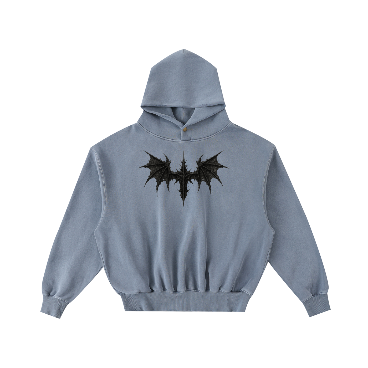 Hoodie- unisex Wings of life.                                 Frayed Enzyme Washed Fleece Hoodie