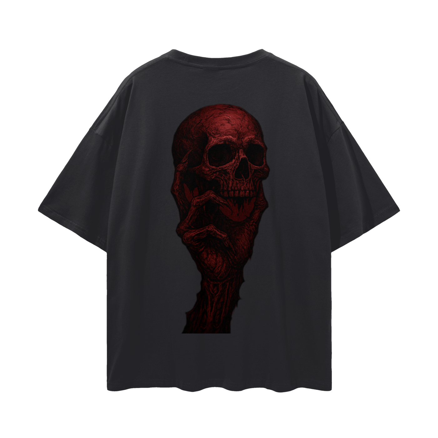 Tshirt unisex  Wings x Skull.                                      Streetwear Loose Drop Shoulder T-Shirt