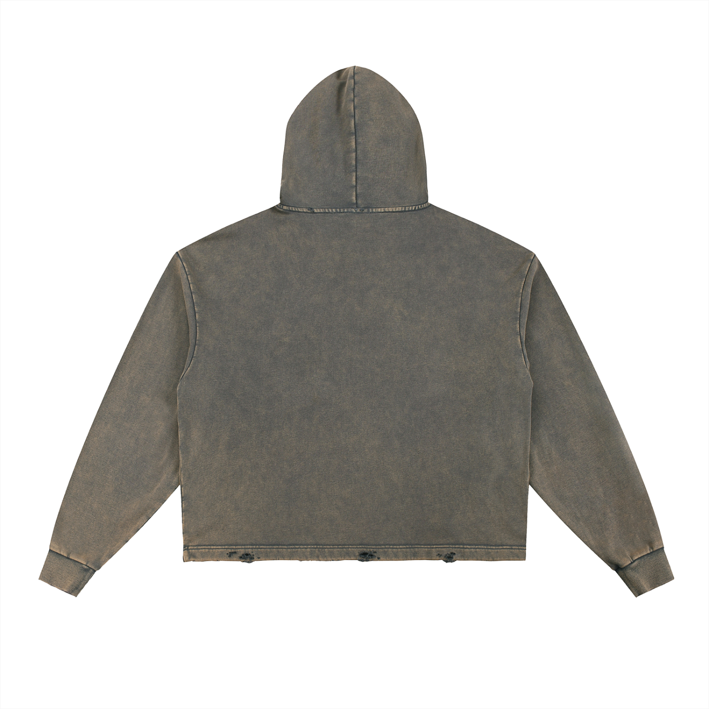 Hoodie grey unisex RED Unhinged .                            Vintage Washed Frayed-Hem Hoodie