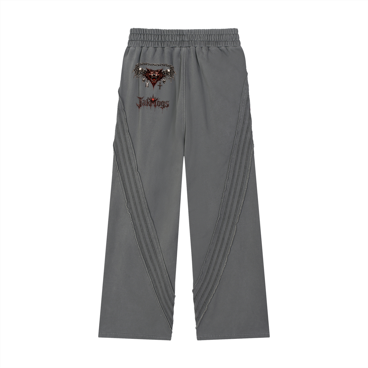 Mogged Snow Washed Tape Raw Edge Sweatpants