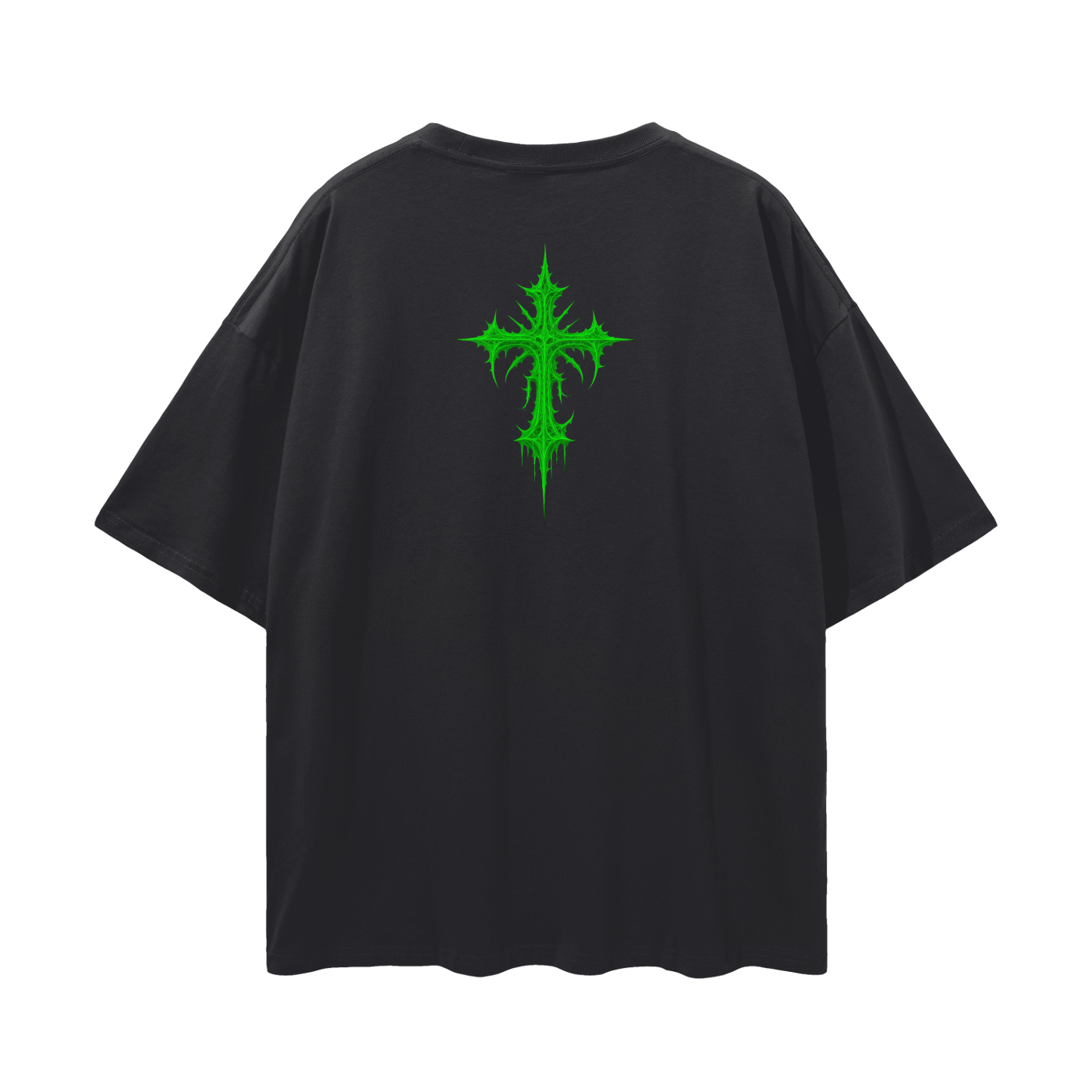 Top Green unhinged               Streetwear Loose Drop Shoulder T-Shirt