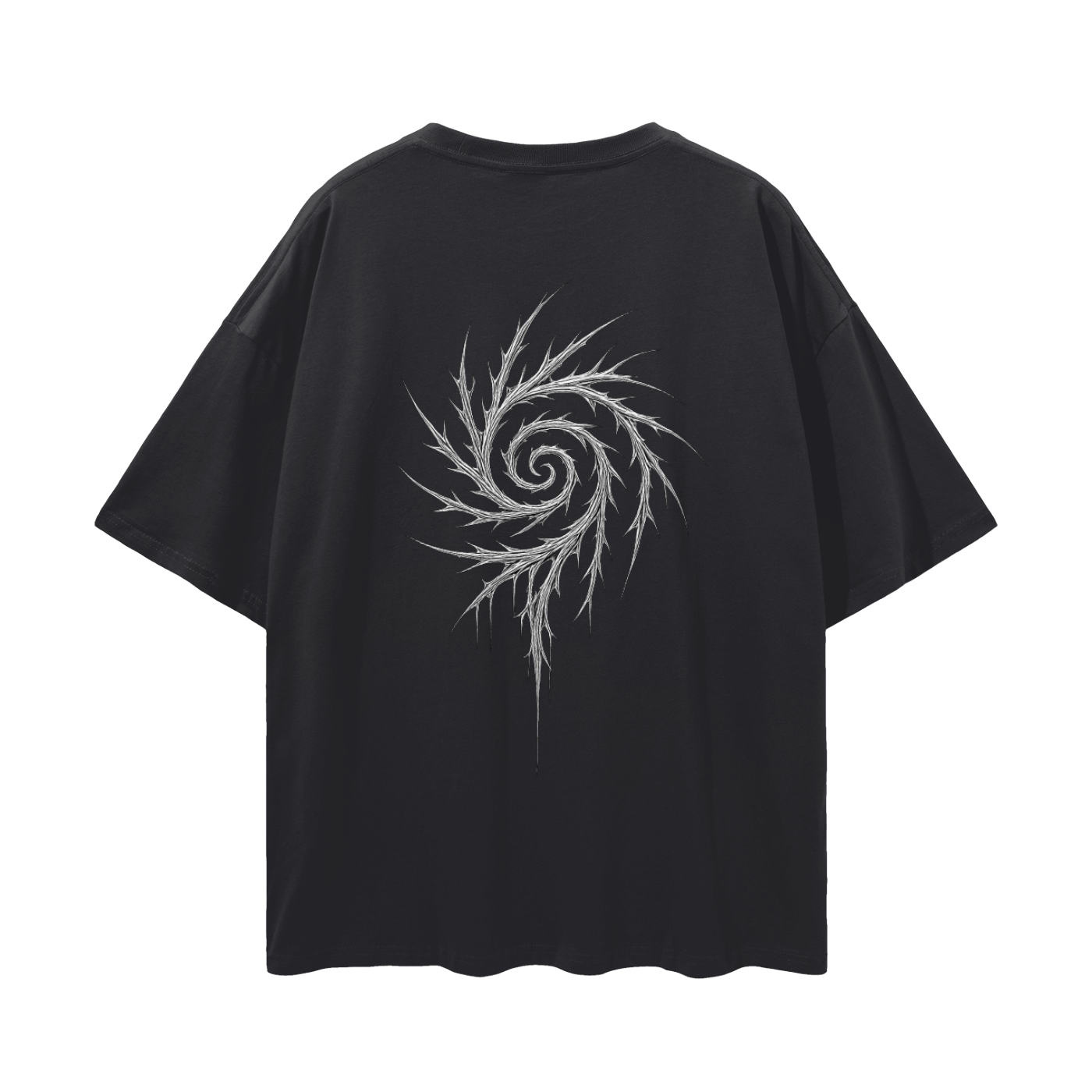 Top spiral .                             Streetwear Loose Drop Shoulder T-Shirt