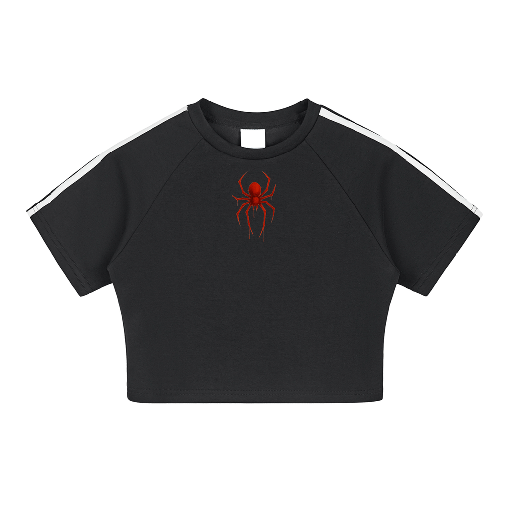 Spider crop performance top.      Taped Cooling Performance Crop Top