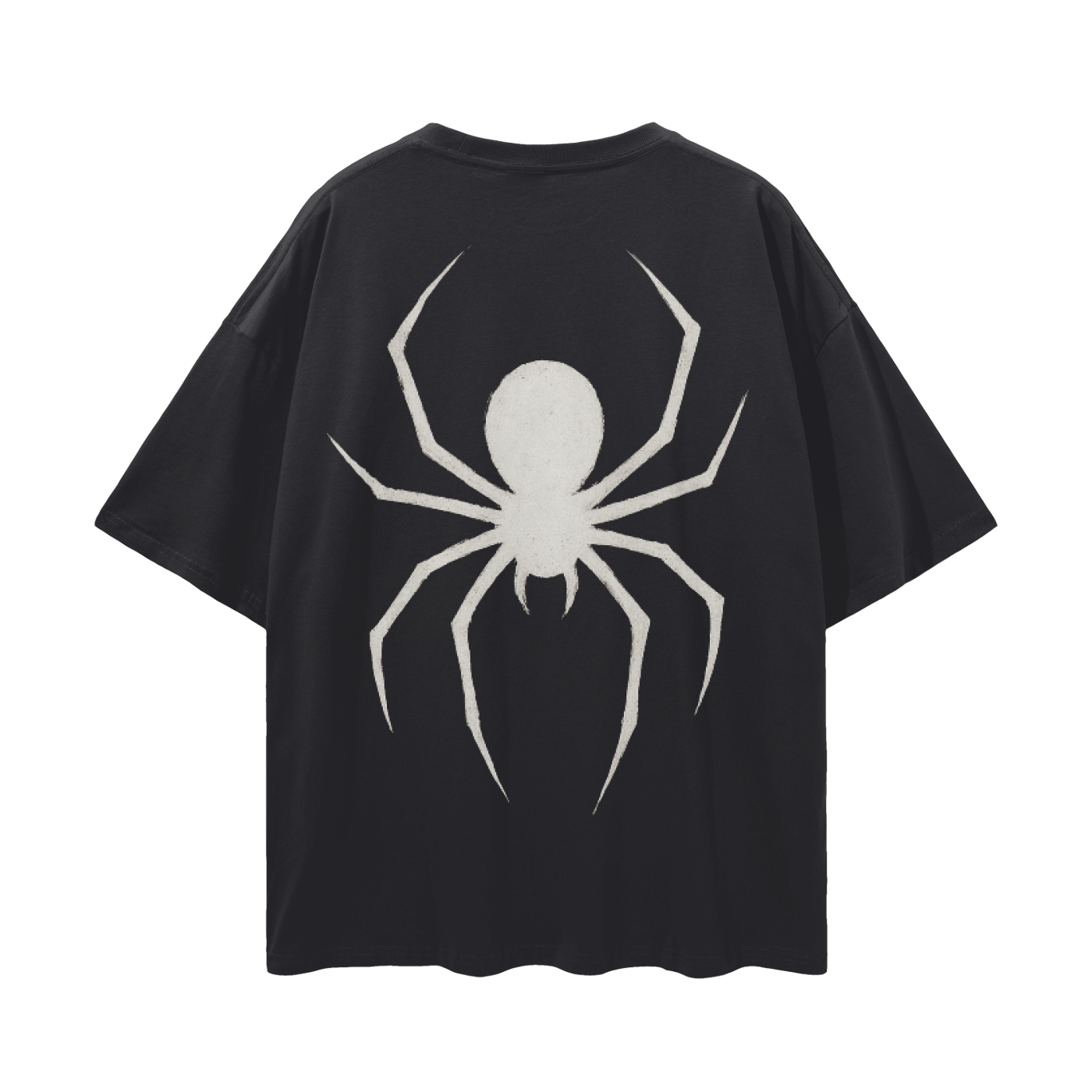 Top jakmogs x spider white Streetwear Loose Drop Shoulder T-Shirt