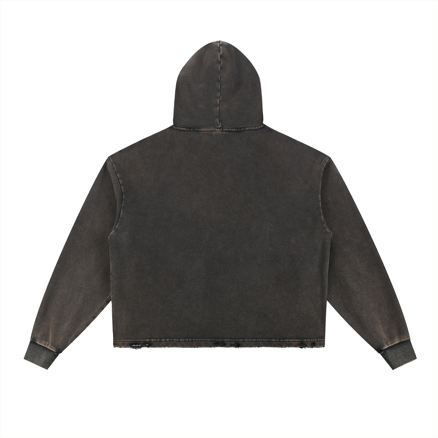 Hoodie unisex  black red unhinged.                Vintage Washed Frayed-Hem Hoodie