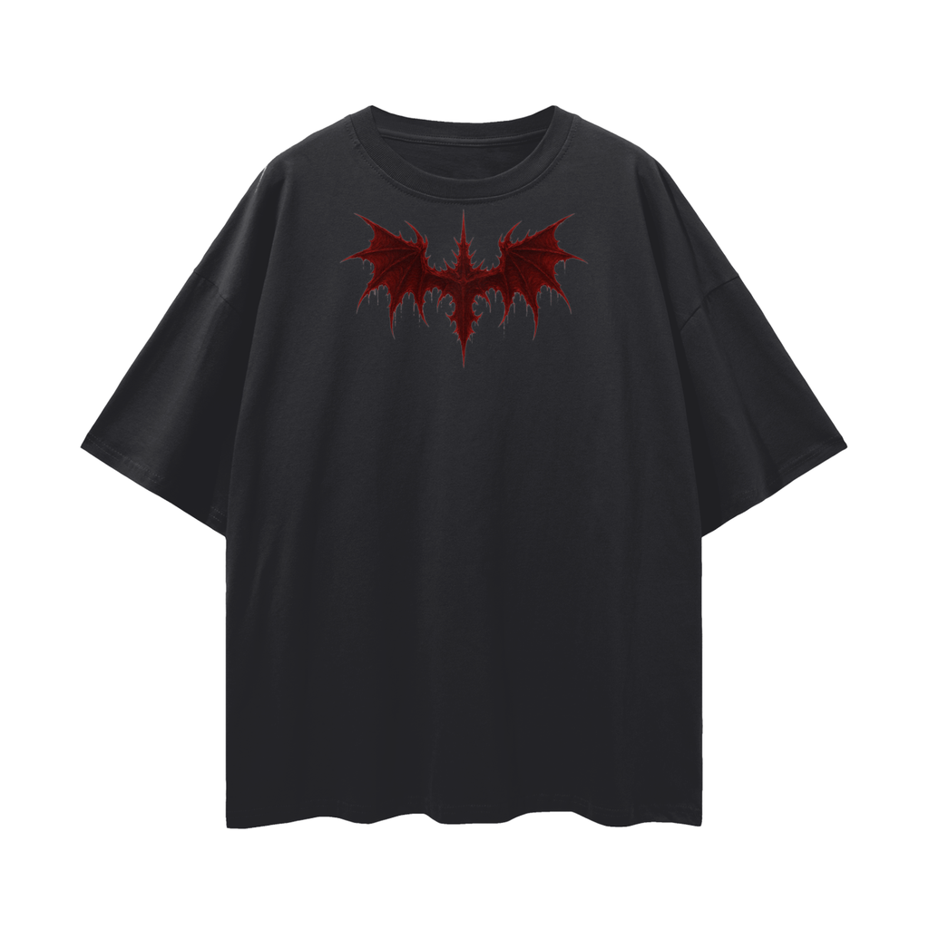 Tshirt unisex  Wings x Skull.                                      Streetwear Loose Drop Shoulder T-Shirt
