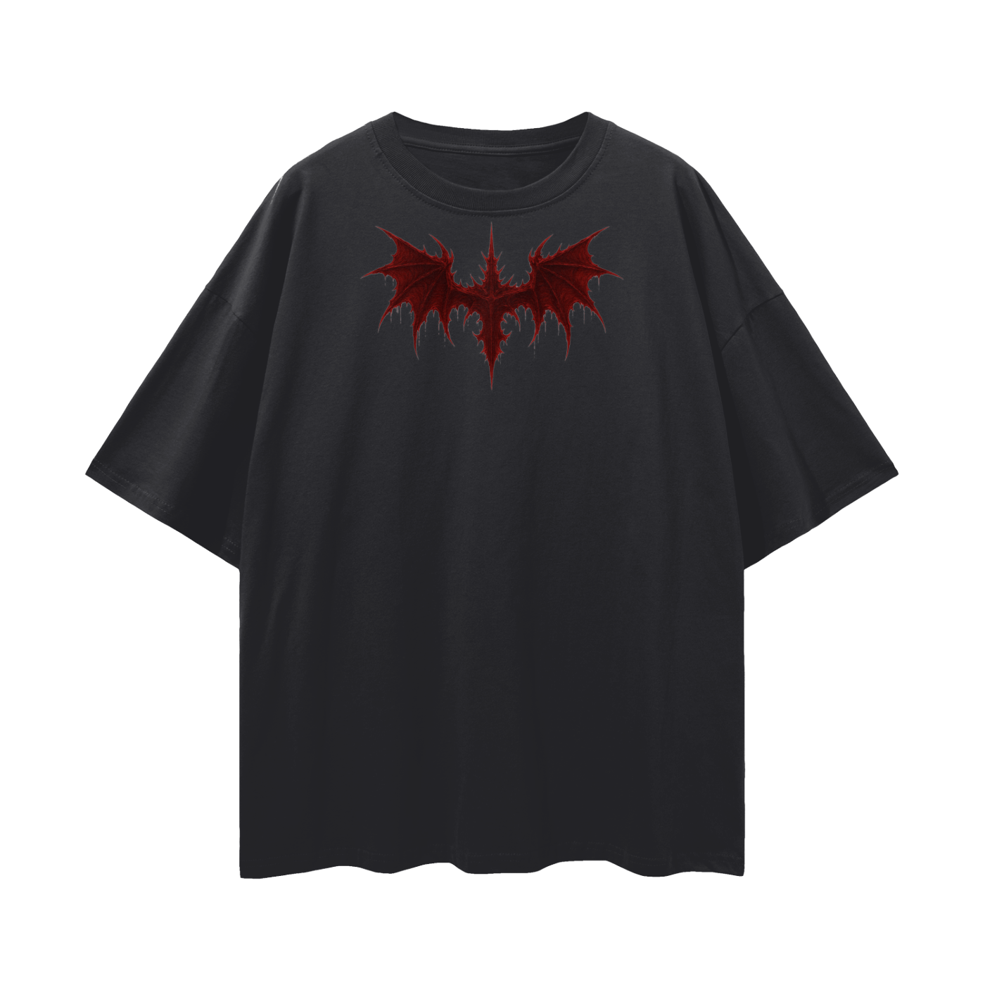 Tshirt unisex  Wings x Skull.                                      Streetwear Loose Drop Shoulder T-Shirt