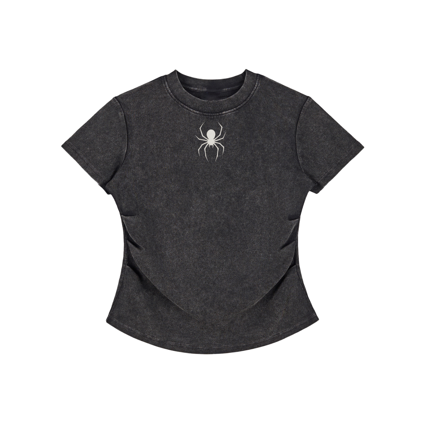 Womens spider top                Vintage Washed Bodycon Cotton T-Shirt