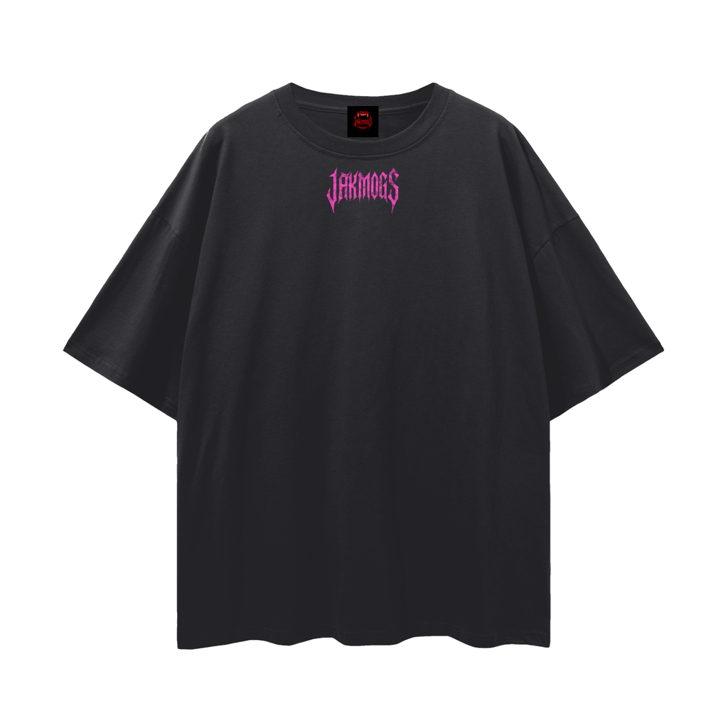 Top simple pink jakmogs.     Streetwear Loose Drop Shoulder T-Shirt