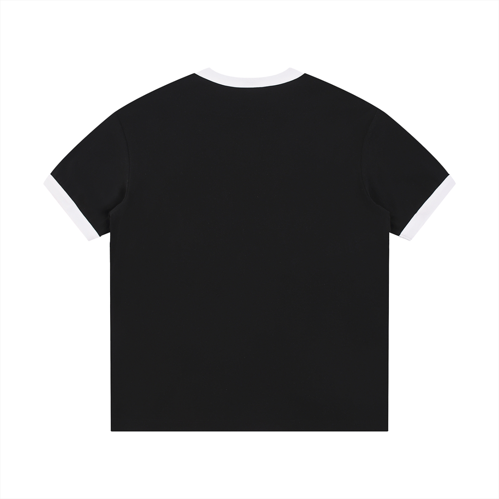 Unisex unhinged Contrast Edge Ribbed Crewneck T-Shirt