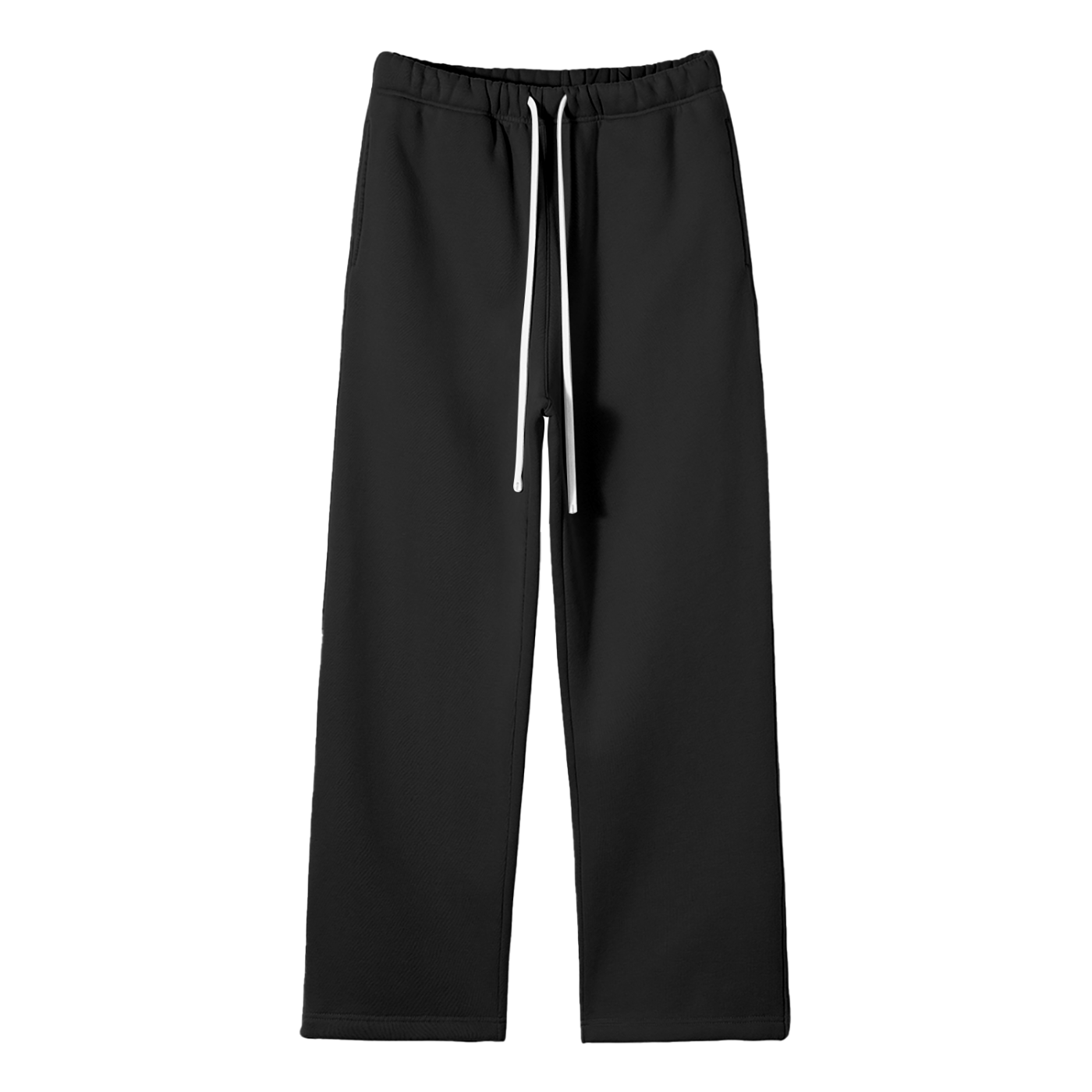 Joggers-unisex unisex  Glitched JM- black.        (Streetwear Unisex Solid Color Fleece Straight Leg Pants)