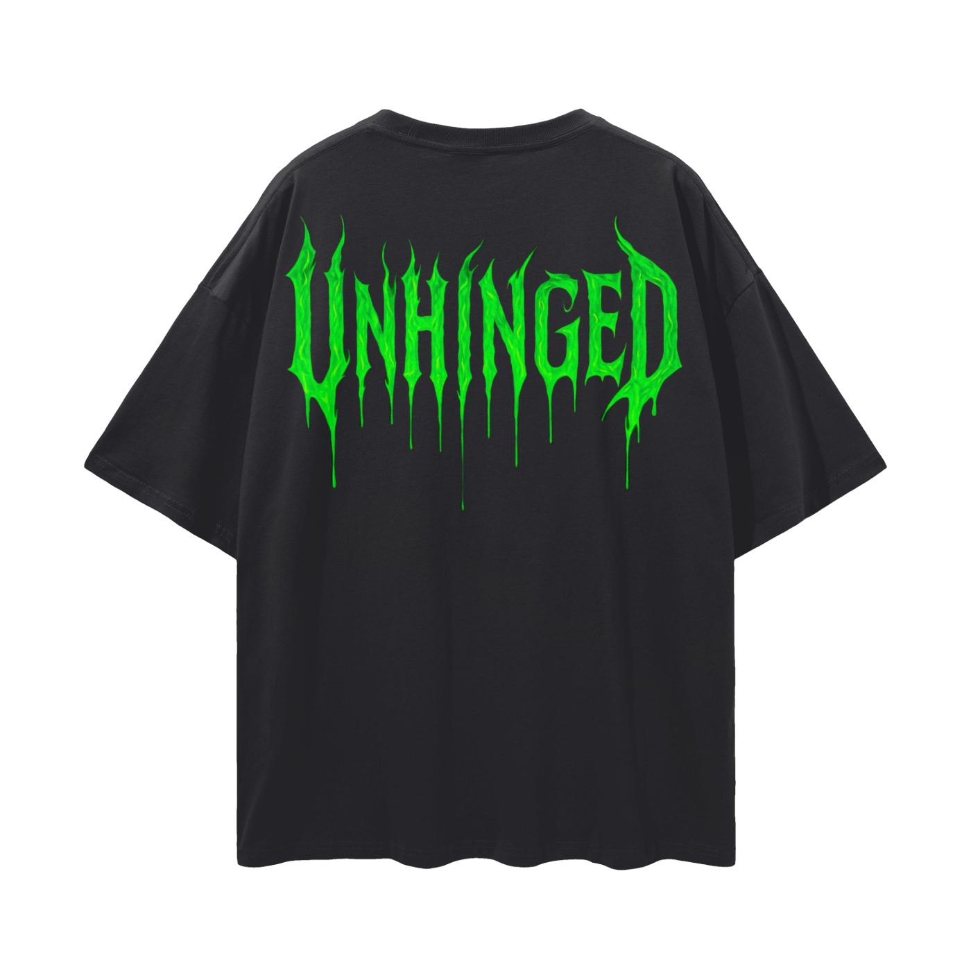 T shirt - unisex Green unhinged.     Streetwear Loose Drop Shoulder T-Shirt gf