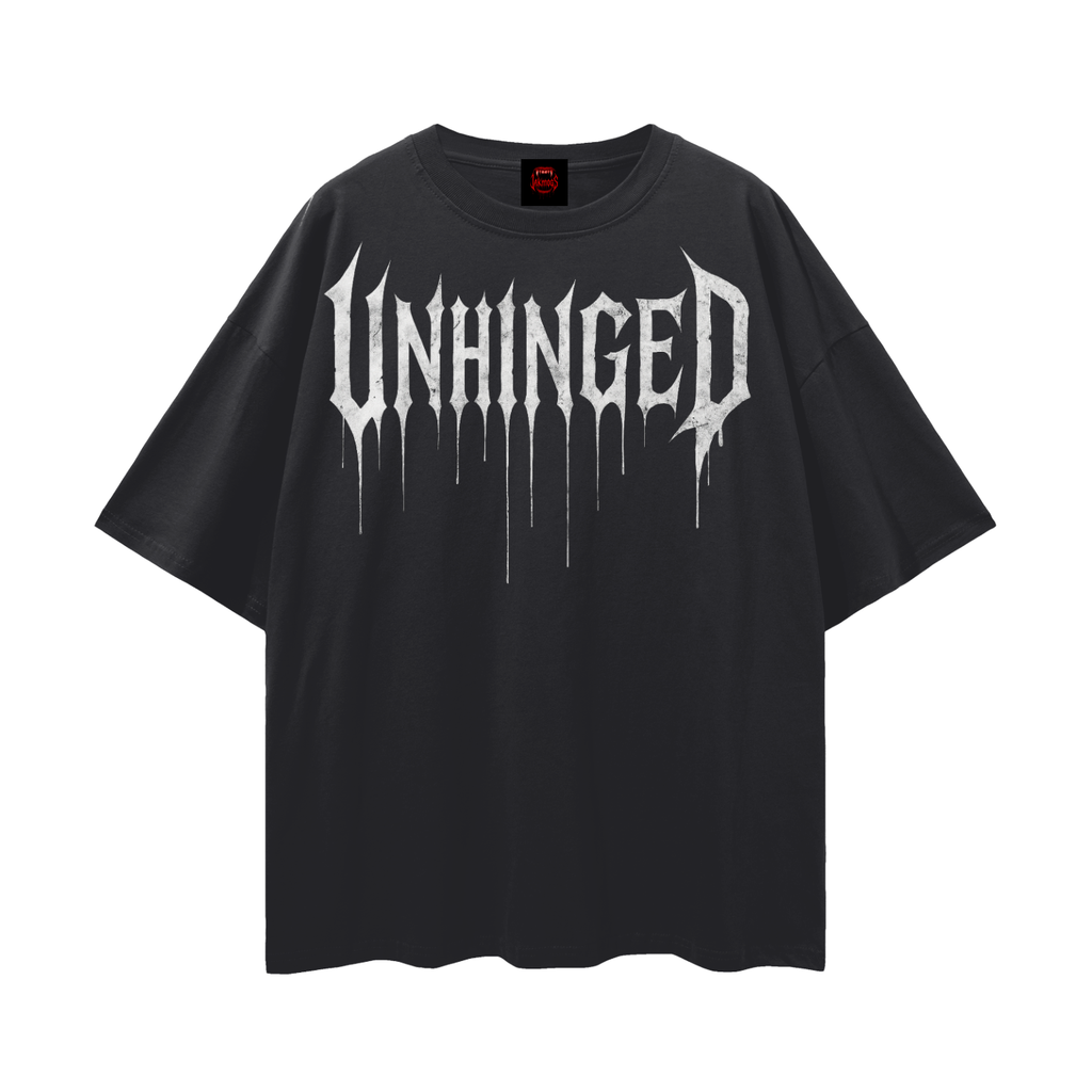 Top unhinged white.             Streetwear Loose Drop Shoulder T-Shirt