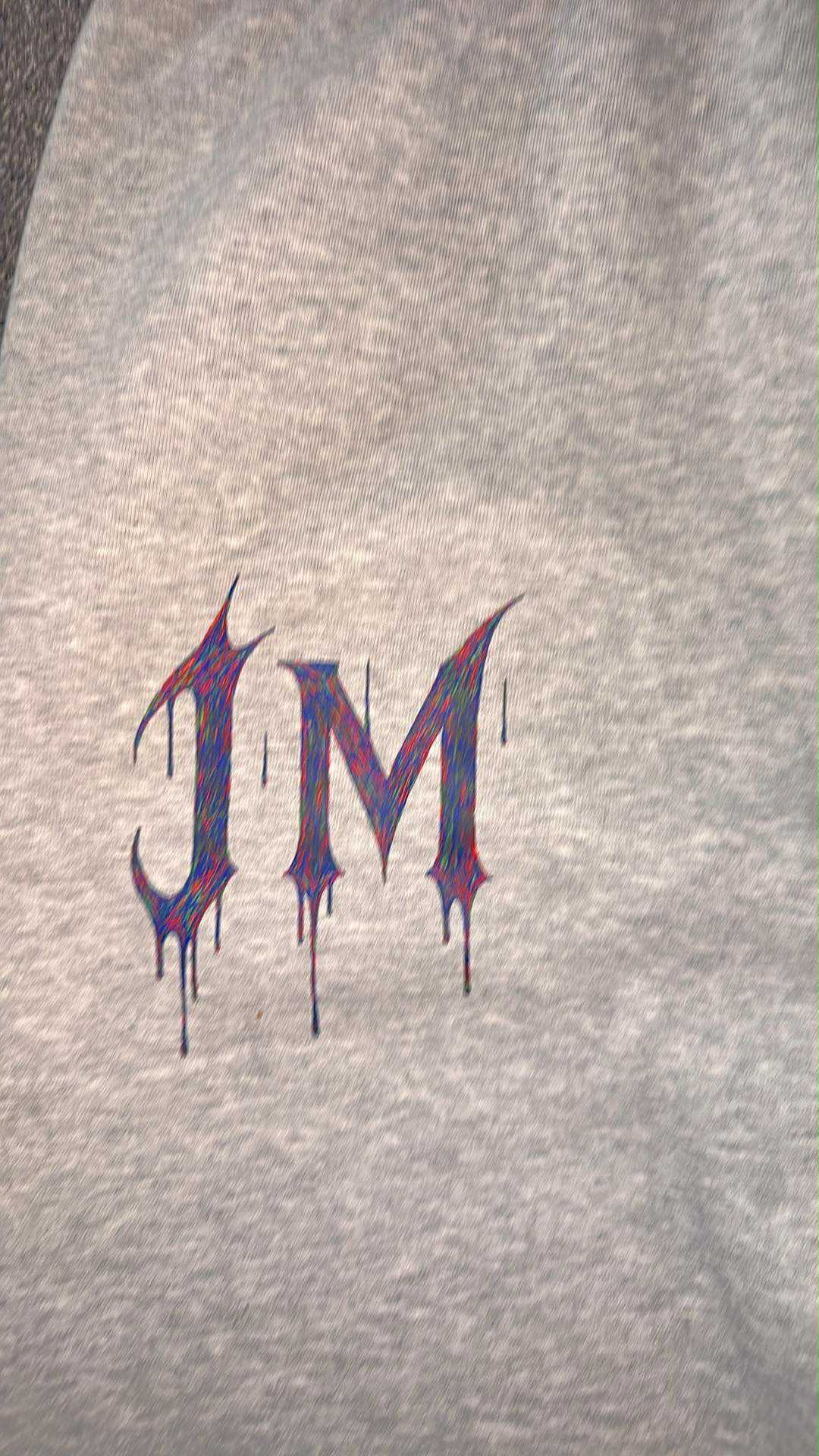 Joggers-unisex  Glitched Jm-grey                ( Streetwear Unisex Solid Color Fleece Straight Leg Pants)