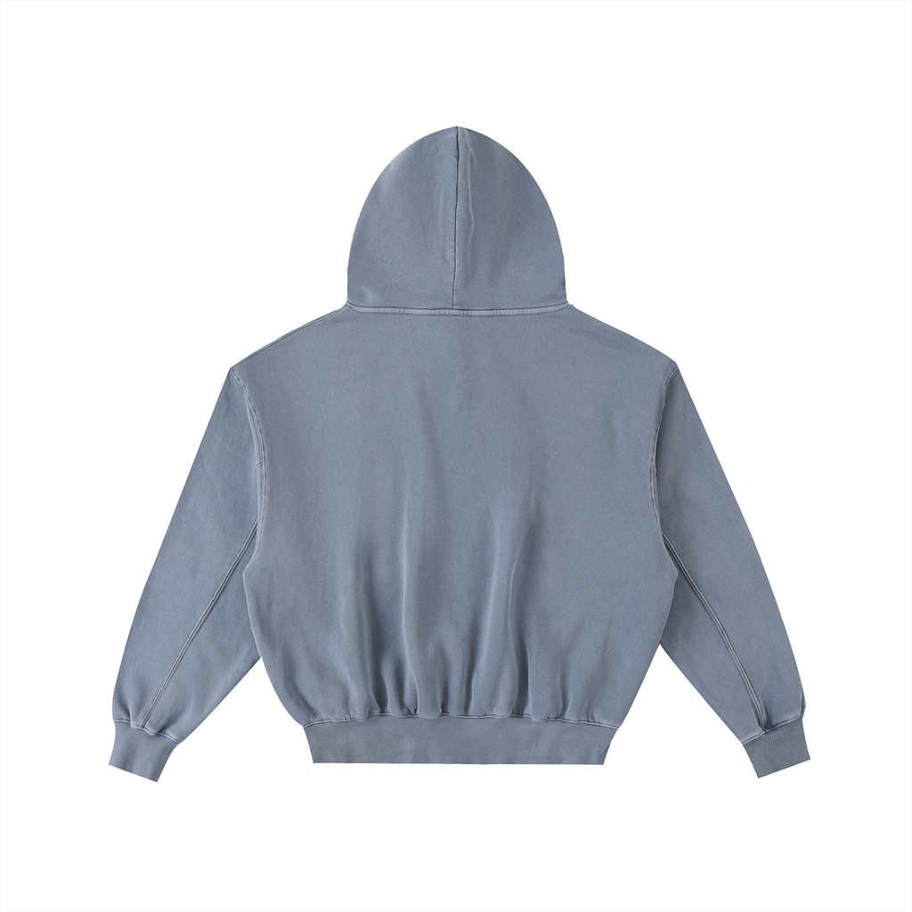 Hoodie- unisex Wings of life.                                 Frayed Enzyme Washed Fleece Hoodie