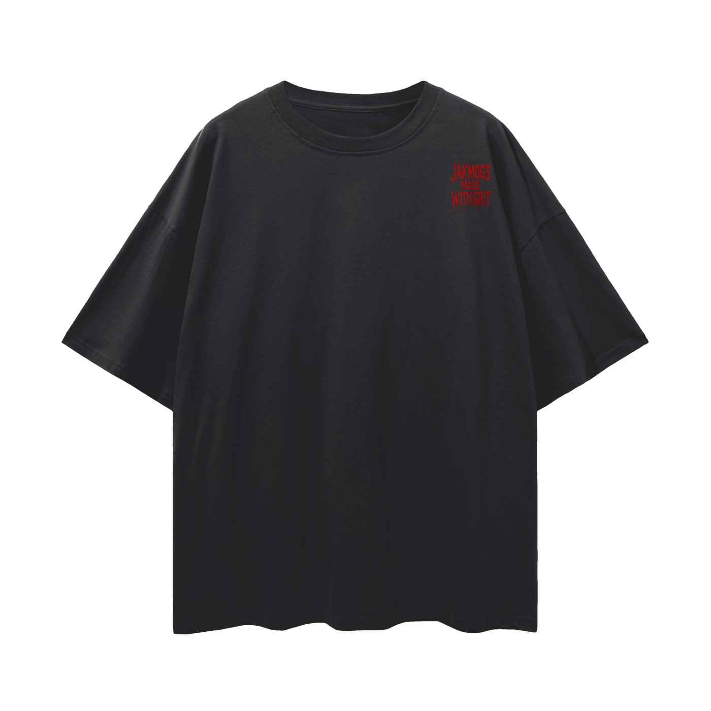 T shirt unisex- Jakmogs-made with Grit.      Streetwear Loose Drop Shoulder T-Shirt
