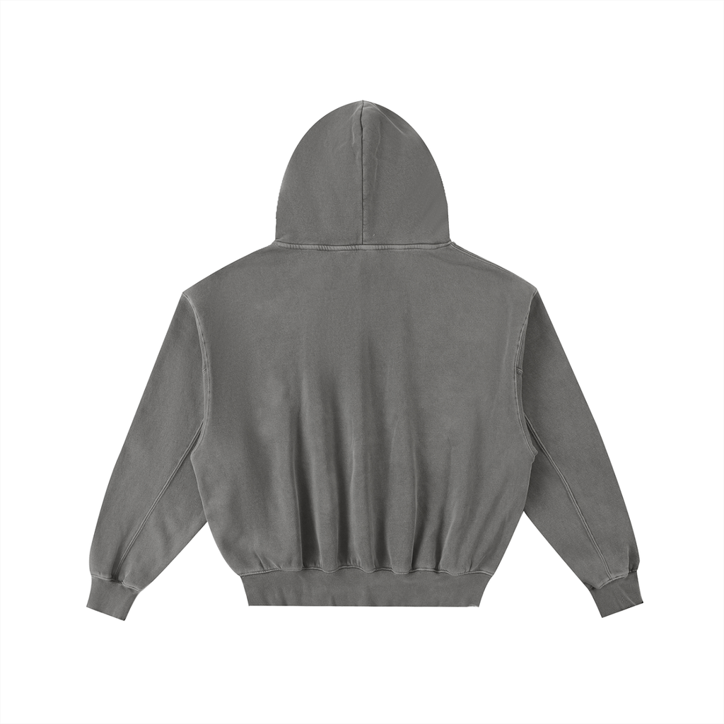 Hoodie- unisex Wings of life.                                 Frayed Enzyme Washed Fleece Hoodie
