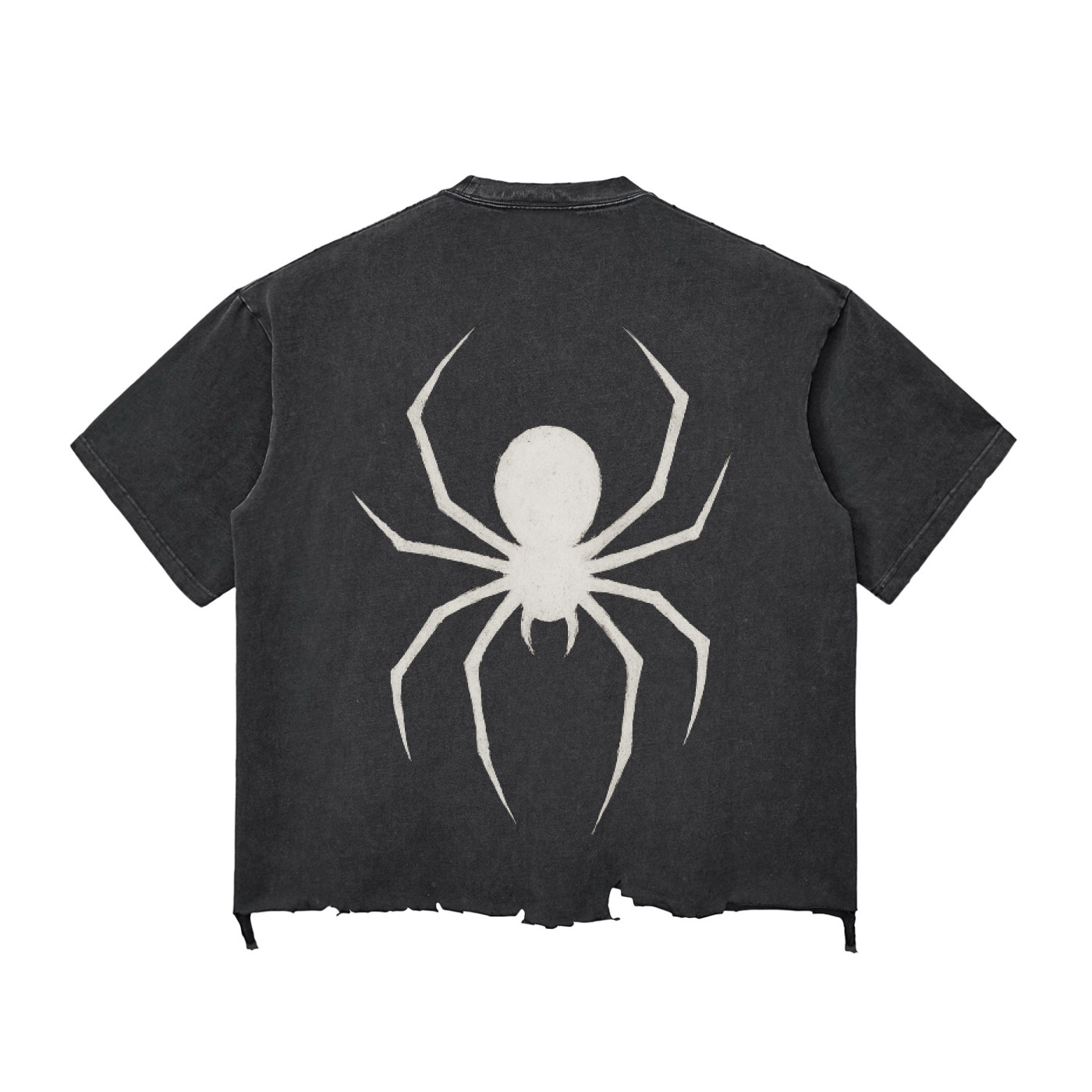 Top white unhinged limited edition Snow Wash Raw-Hem Boxy T-shirt