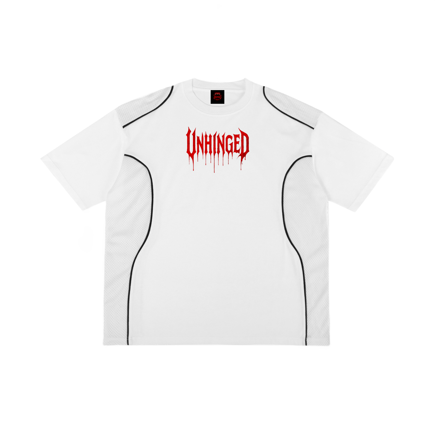 Unhinged unisex  Contrast Piped Panel T-Shirt