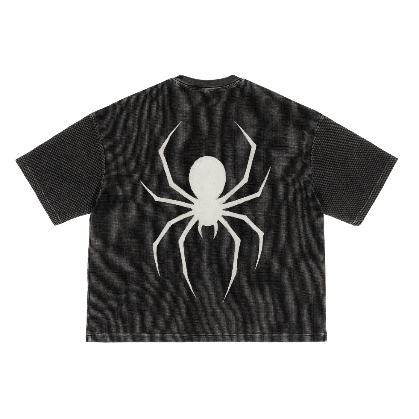Top cross x spider limited edition Textured Waffle Washed Boxy T-Shirt