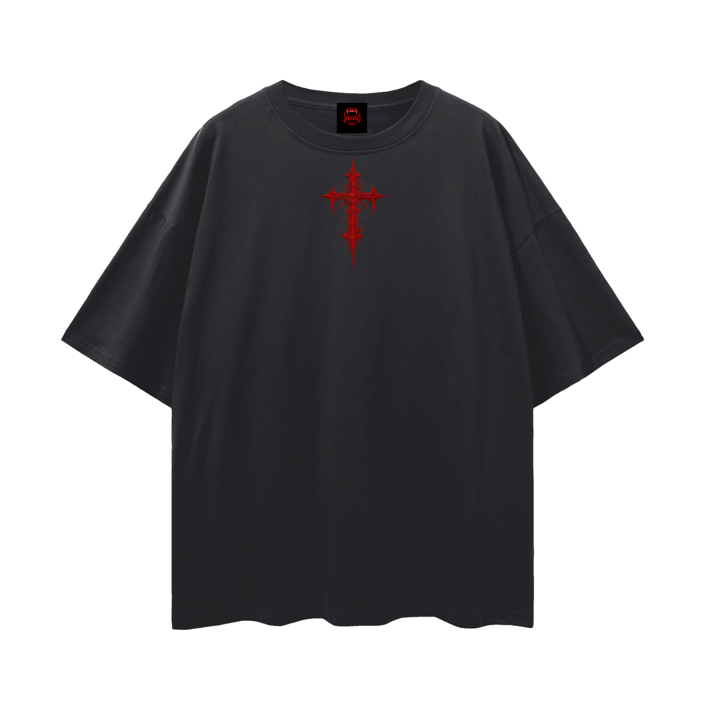 T shirt - unisex  Red unhinged.       Streetwear Loose Drop Shoulder T-Shirt