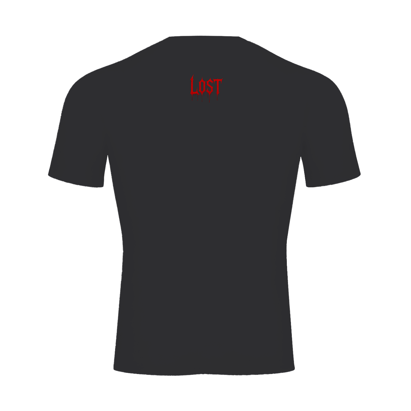 Compression black Red Lost on the back  (Performance Short Sleeve T-Shirt)