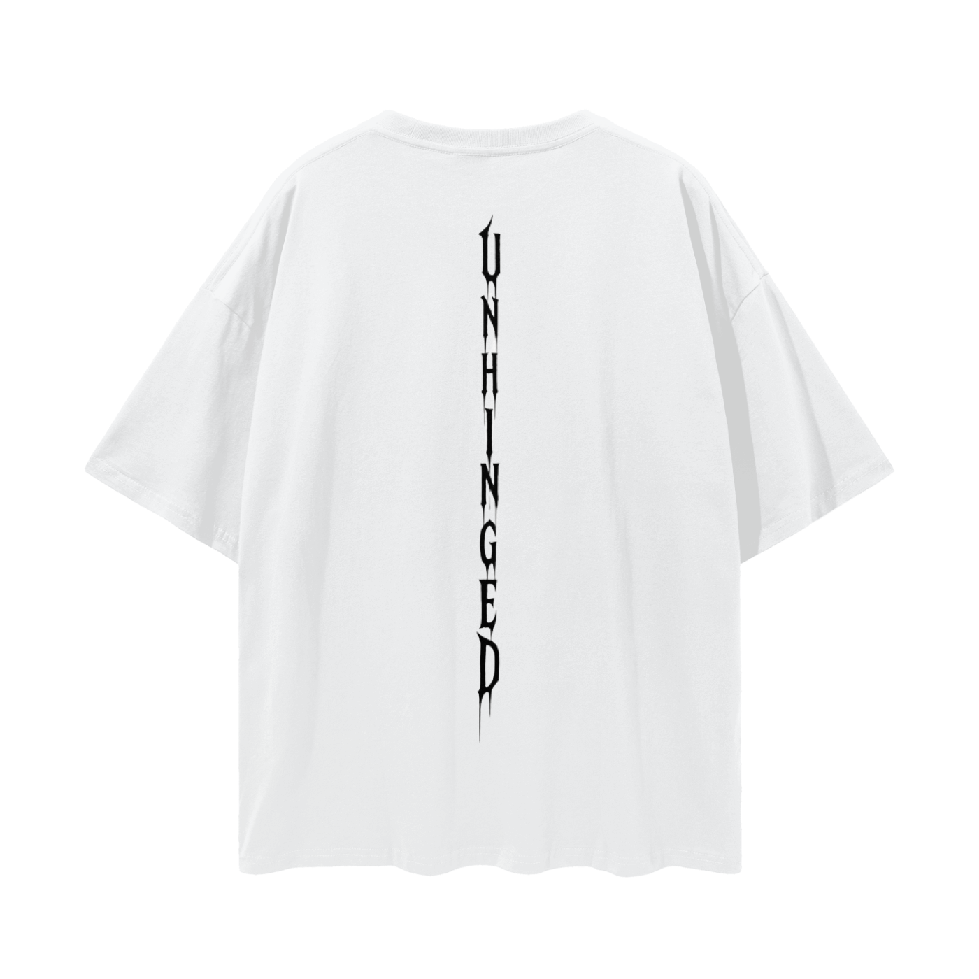 Top white unhinged Streetwear Loose Drop Shoulder T-Shirt