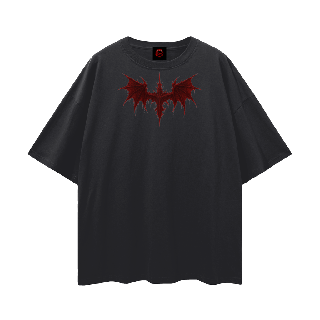 Tshirt unisex  Wings x Skull.                                      Streetwear Loose Drop Shoulder T-Shirt