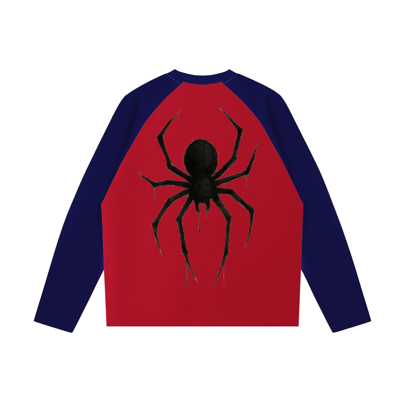 Sleeve black unhinged spider unisex Color-Blocked Raglan Long-Sleeve T-Shirt