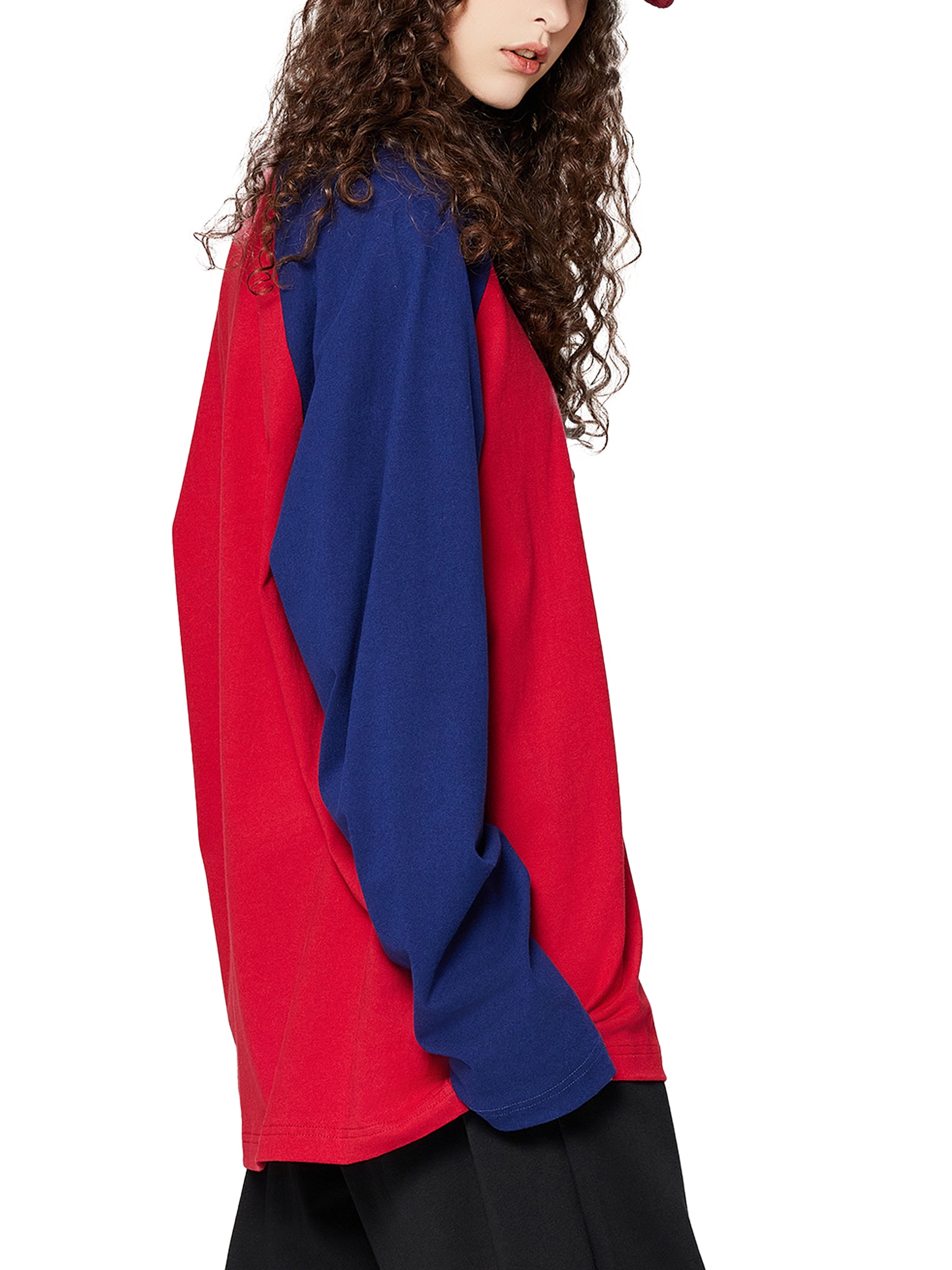 Sleeve black unhinged spider unisex Color-Blocked Raglan Long-Sleeve T-Shirt