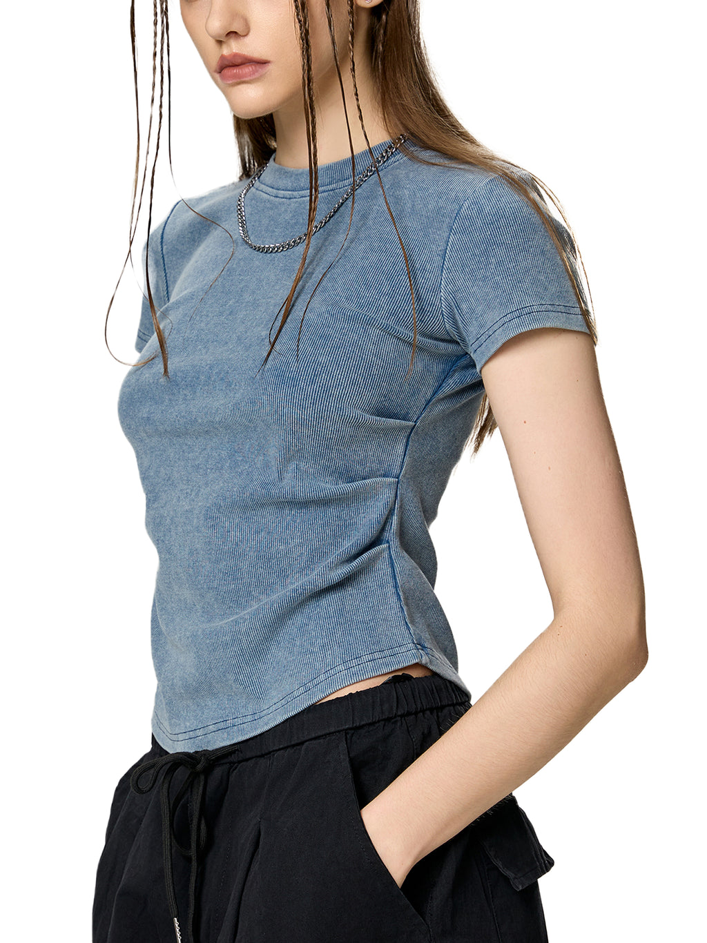 Womens spider top                Vintage Washed Bodycon Cotton T-Shirt