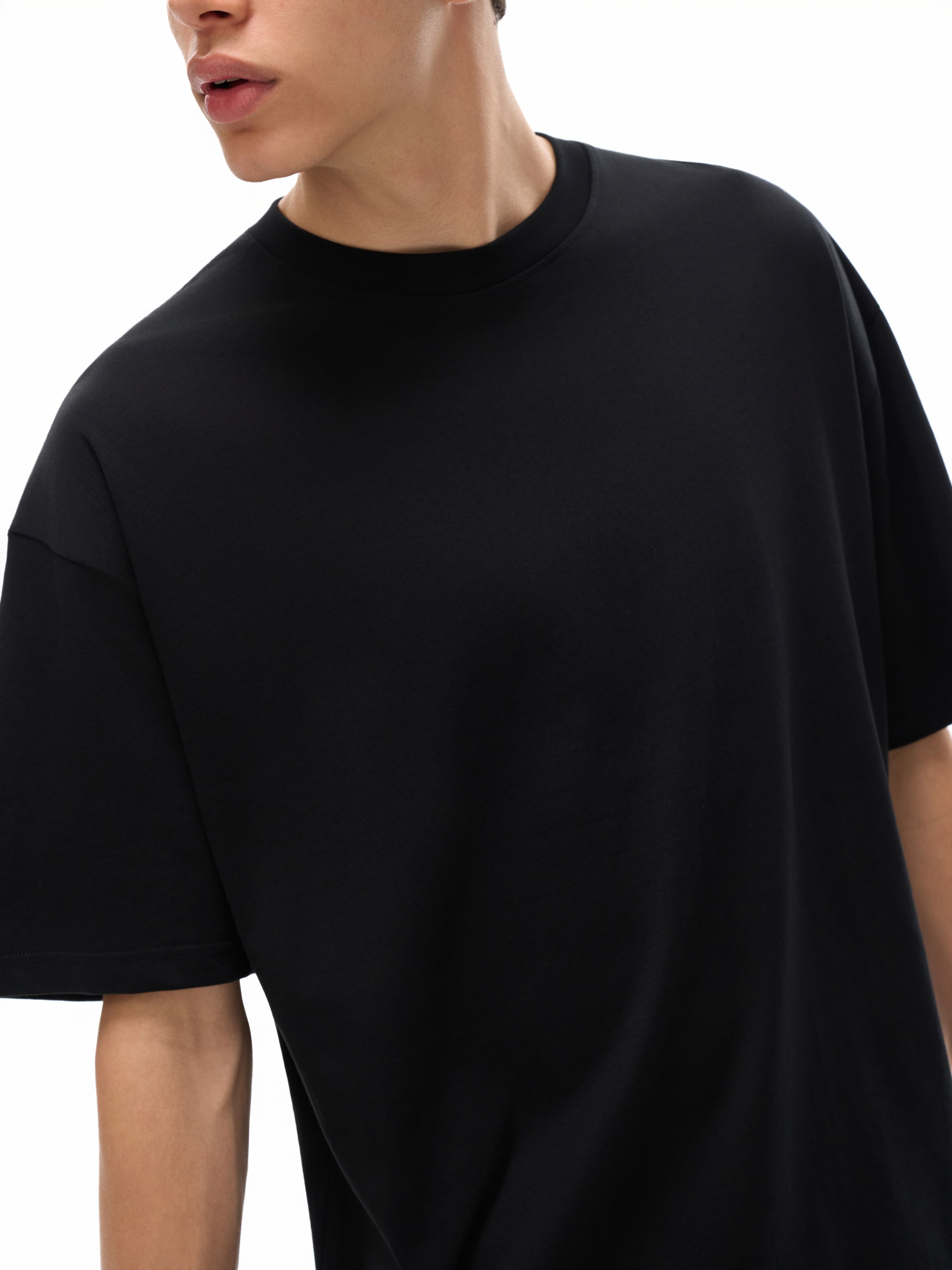Top unhinged.       Oversize Deep Drop Shoulder Tee - 190 GSM