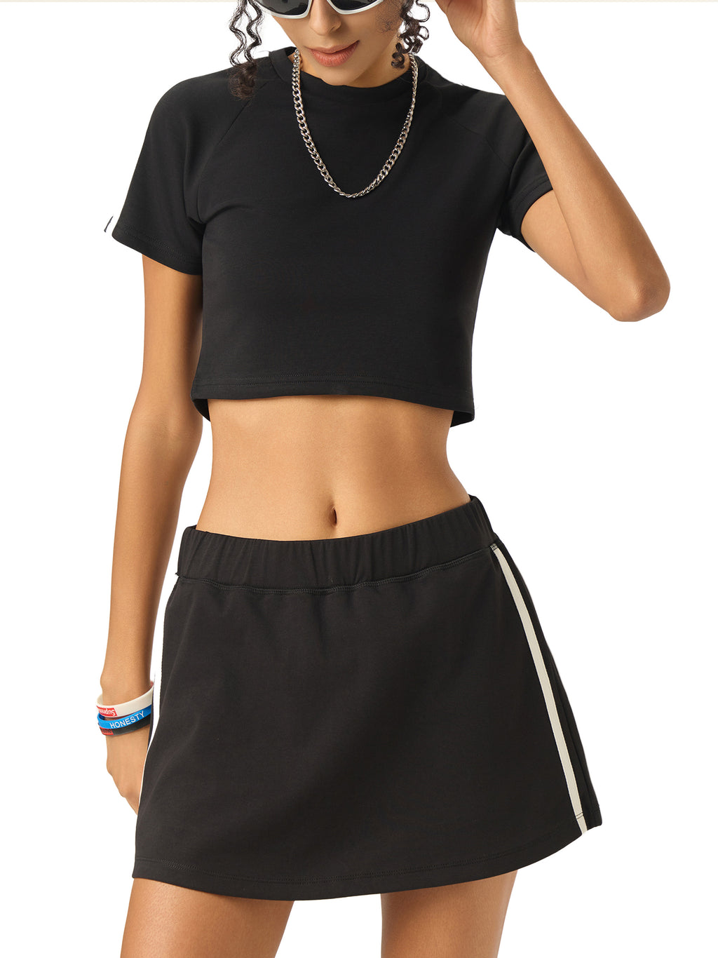 Spider crop performance top.      Taped Cooling Performance Crop Top