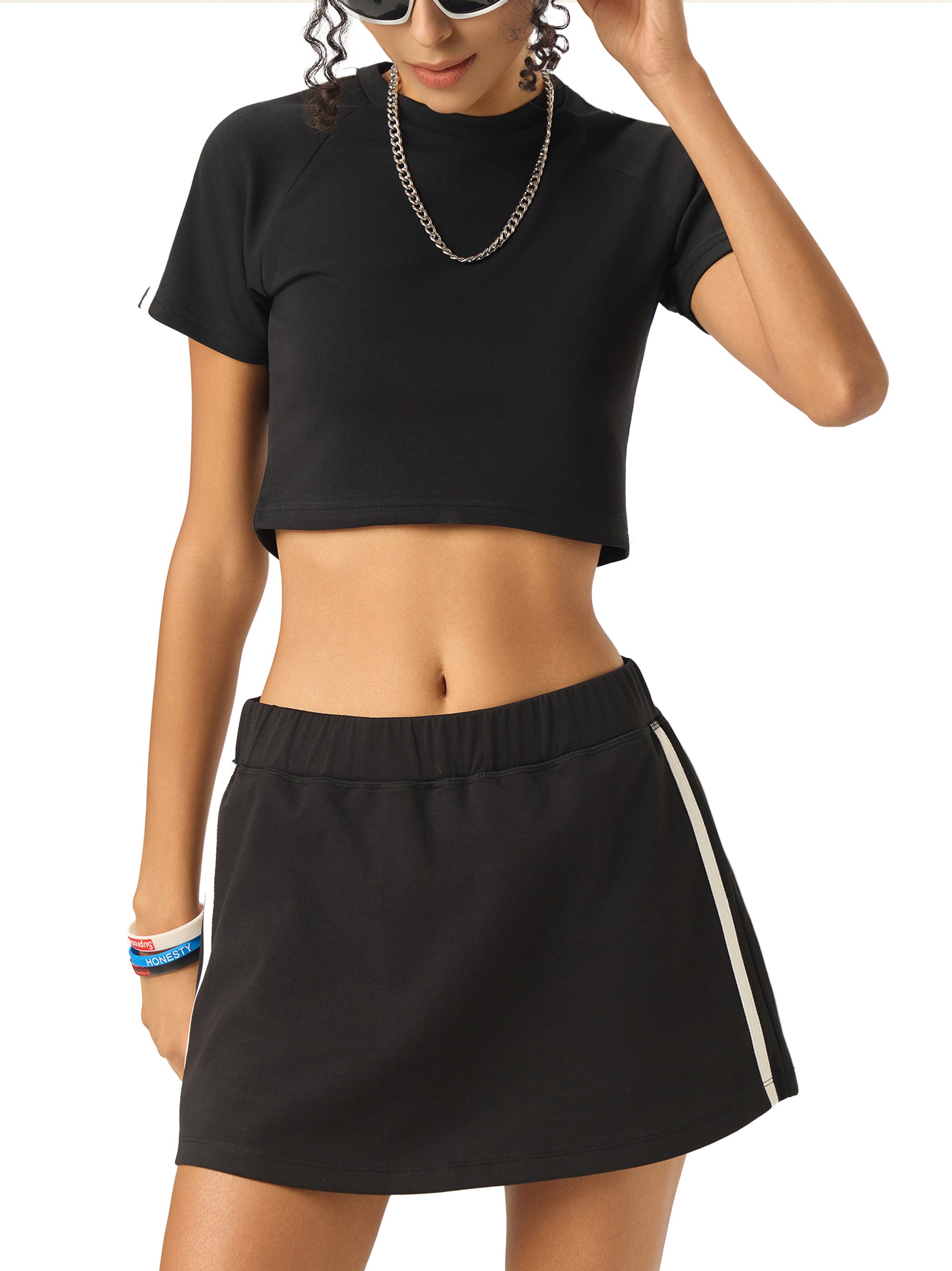 Spider crop performance top.      Taped Cooling Performance Crop Top
