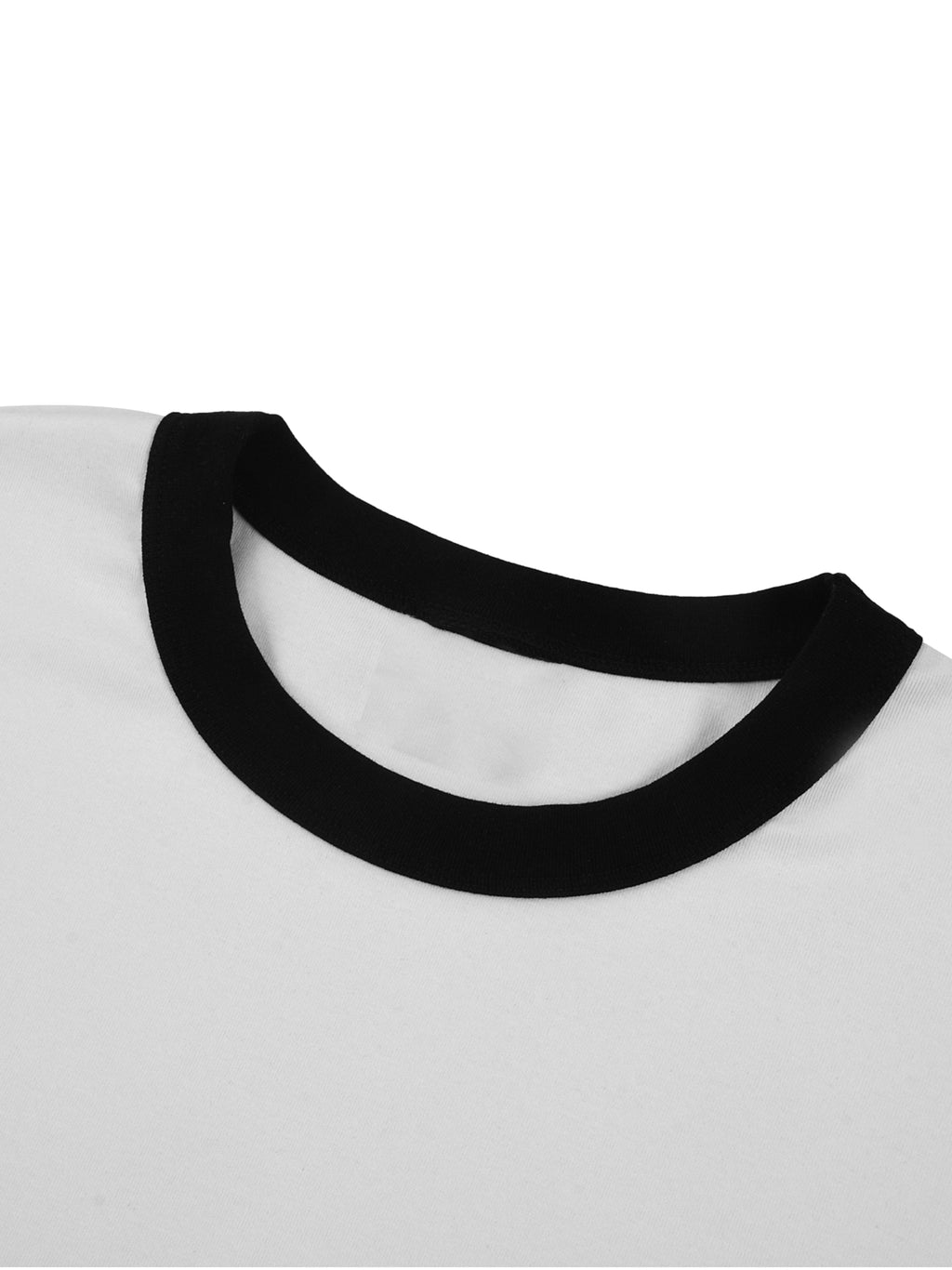 Unisex unhinged Contrast Edge Ribbed Crewneck T-Shirt