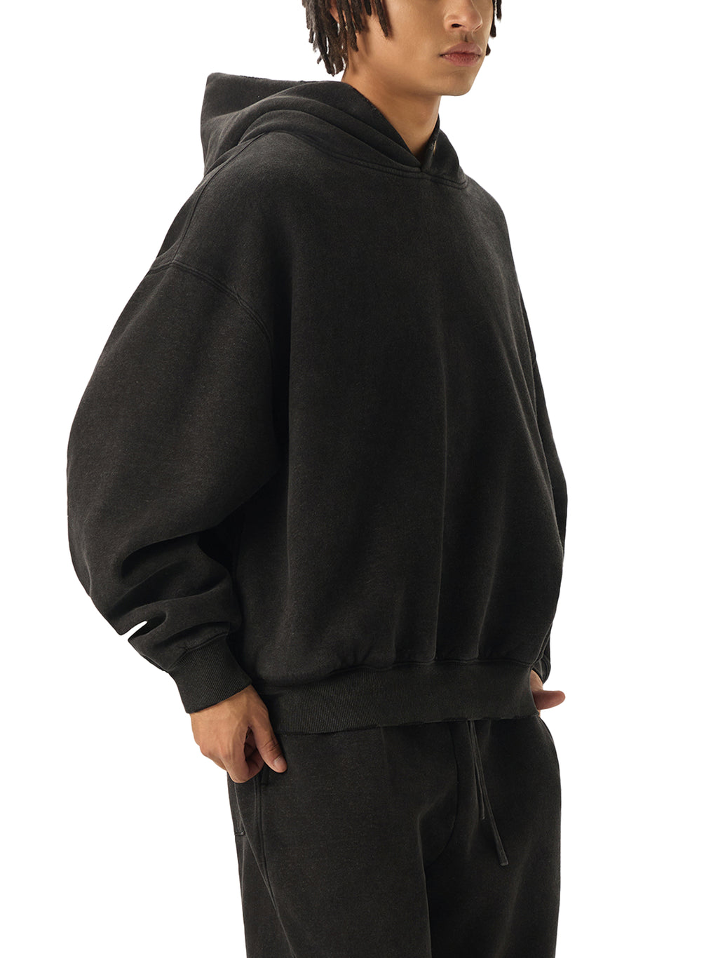 Hoodie- unisex Wings of life.                                 Frayed Enzyme Washed Fleece Hoodie