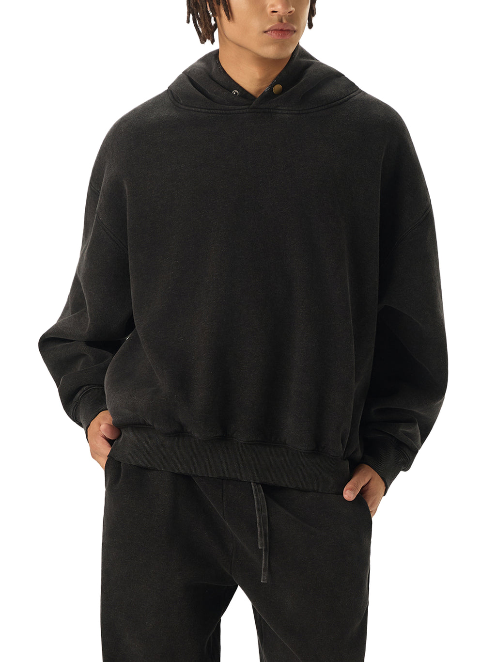 Hoodie- unisex Wings of life.                                 Frayed Enzyme Washed Fleece Hoodie