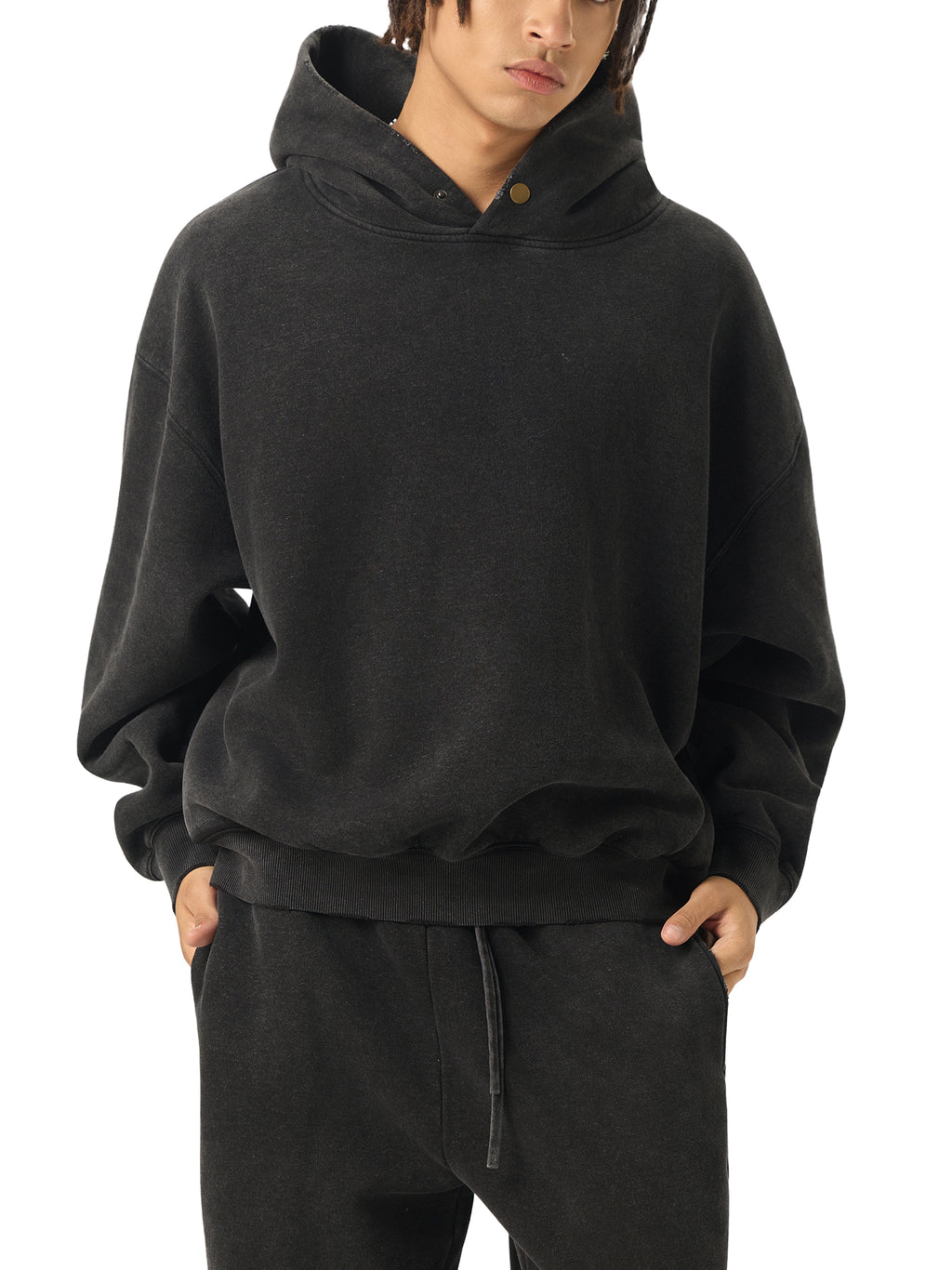 Hoodie- unisex Wings of life.                                 Frayed Enzyme Washed Fleece Hoodie