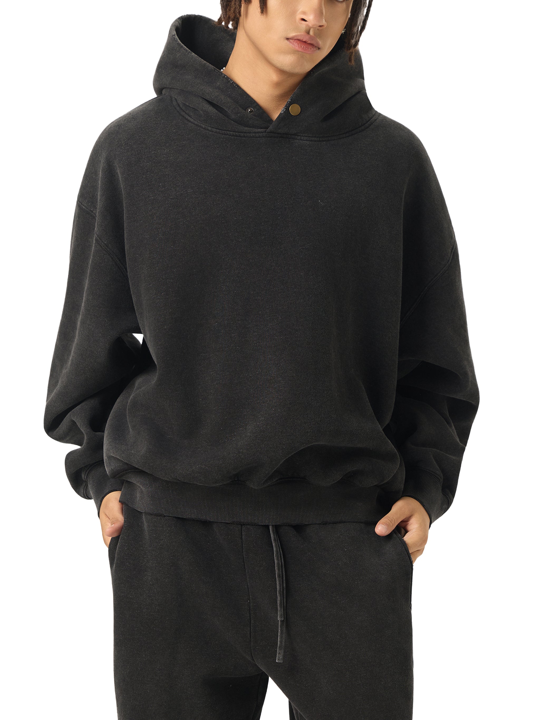 Hoodie- unisex Wings of life.                                 Frayed Enzyme Washed Fleece Hoodie