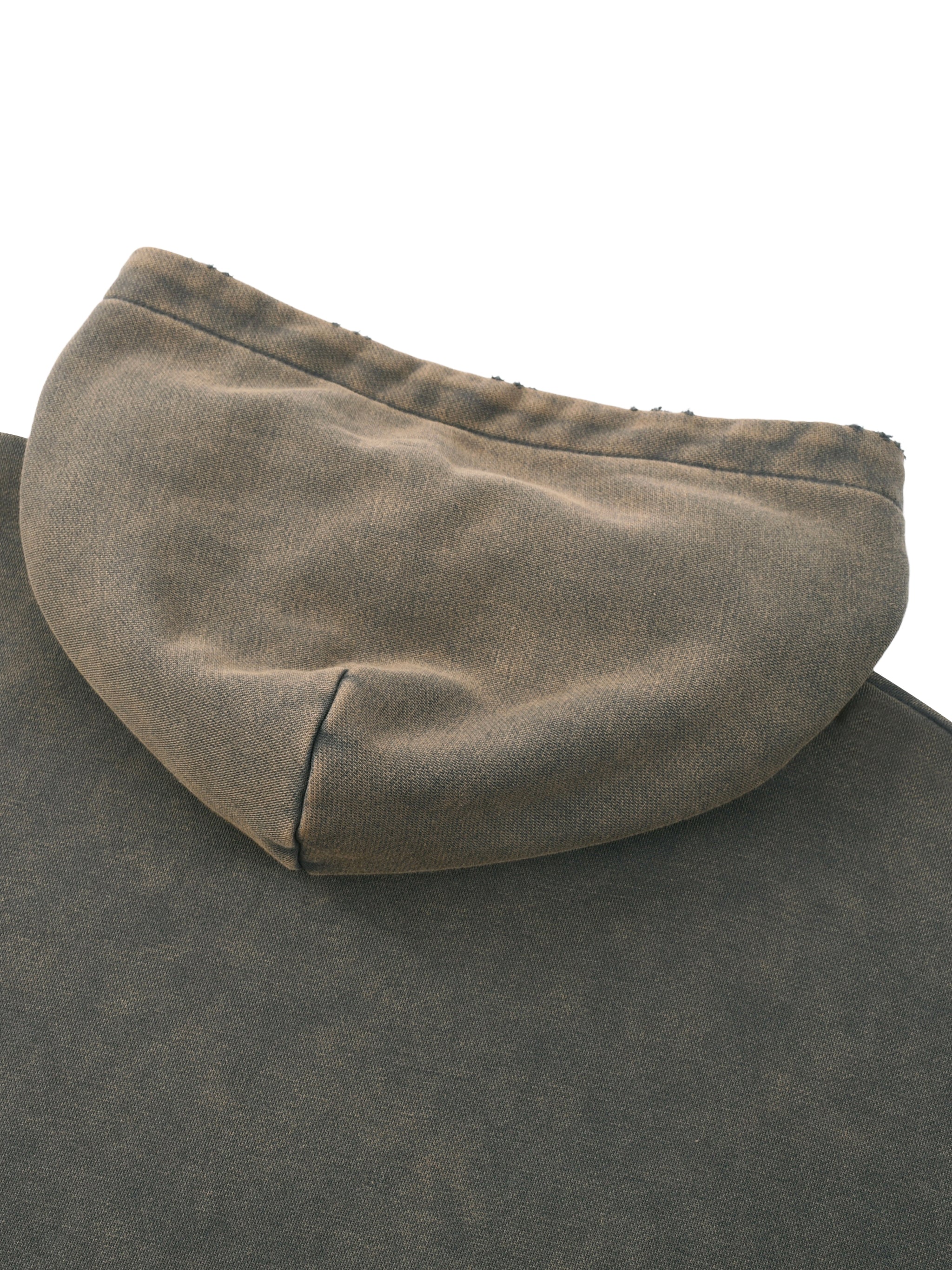Hoodie- unisex grey Mixed UNHINGED.                          (Vintage Washed Frayed-Hem Hoodie